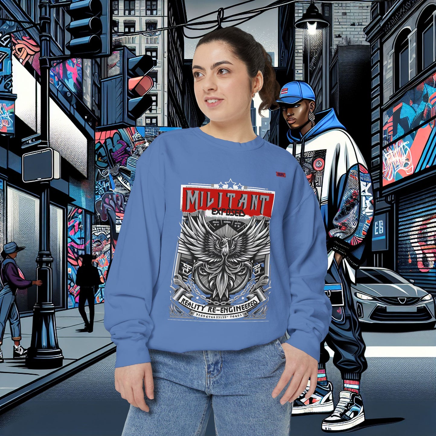 Unisex Garment-Dyed Sweatshirt_ N8+ Series SPW USMWSSFCNSS PT2WW001_ Limited Edition by WesternWaves: