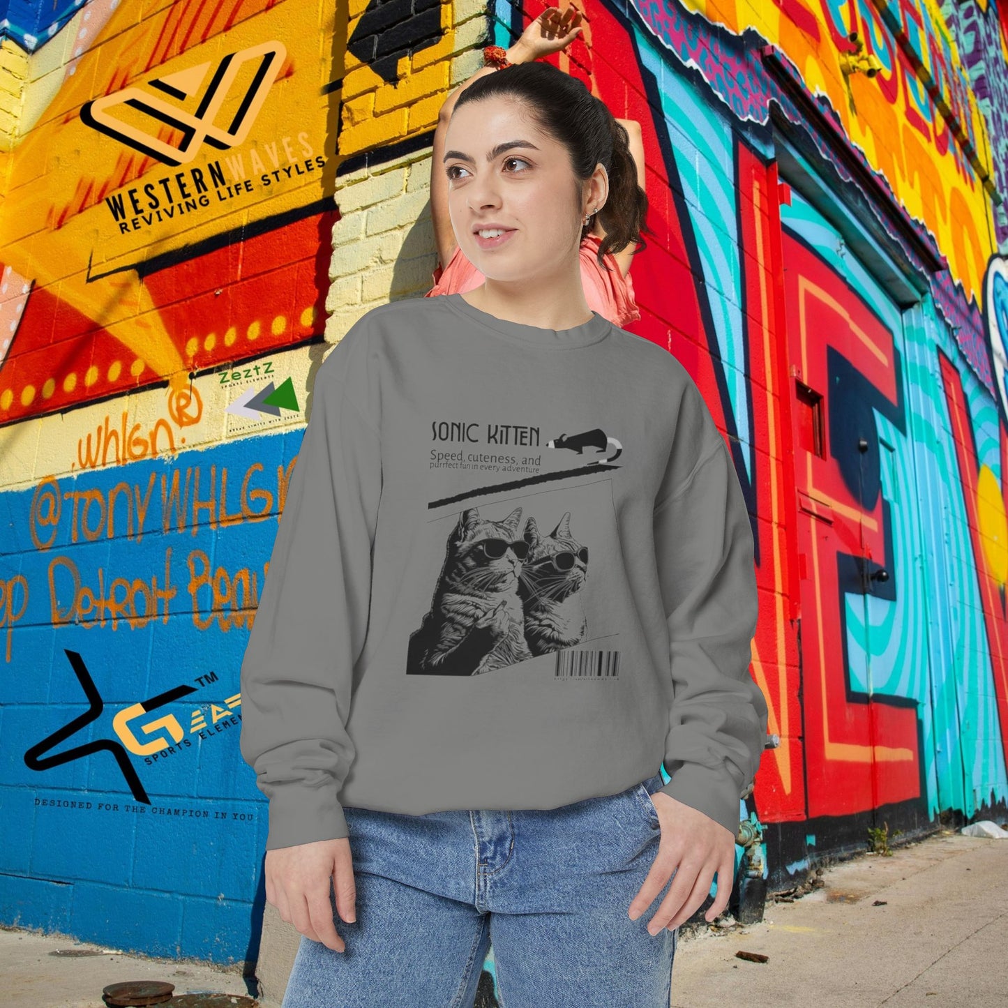 Unisex Garment-Dyed Sweatshirt_ N3+ Series SPW UGDSS PT2WW003_WesternWaves Limited Edition