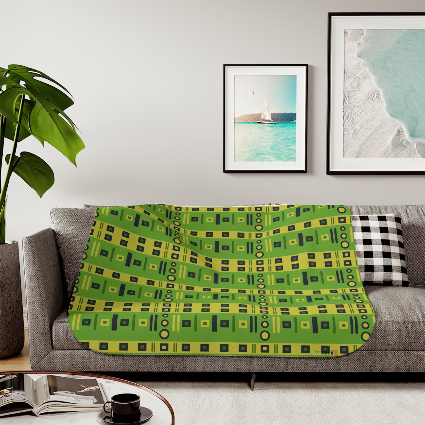 Sherpa Blankets (Two Colors)_ N2 Series SBI2C PT2WW002_ Limited Edition Customizable Design by WesternWaves: