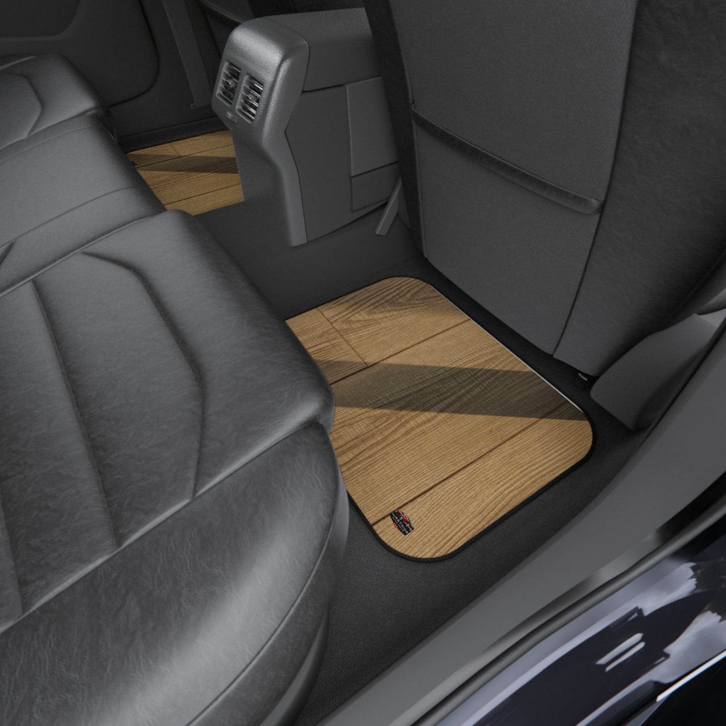 Car Floor Mats Set of 4- Natural Wood-Inspired_ Series N8+ NWICMS4 PT2WW001_ Limited Edition Stylish Auto Floor Mats by WesternWaves_