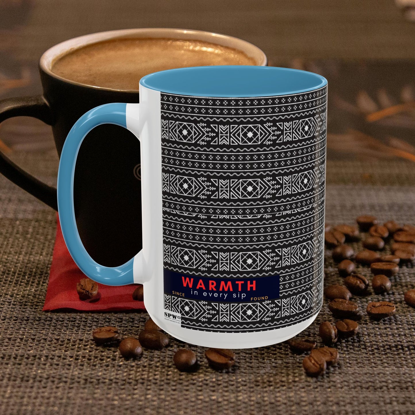 Accent Coffee Mug 11, 15oz_ N2 Series ACM11OZ PT2WW007_ Vibrant Limited Edition Design by WesternWawes: