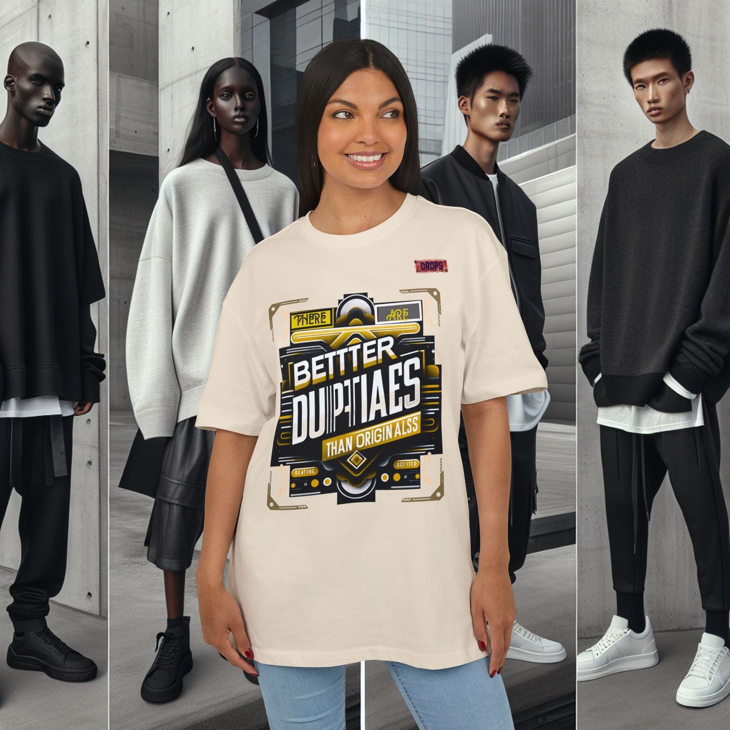 Unisex Heavy Oversize Tee_ N8+ Series USHOSTEE_ PT2WW002_ Limited Edition Urban Fashion Tee by WesternWaves: