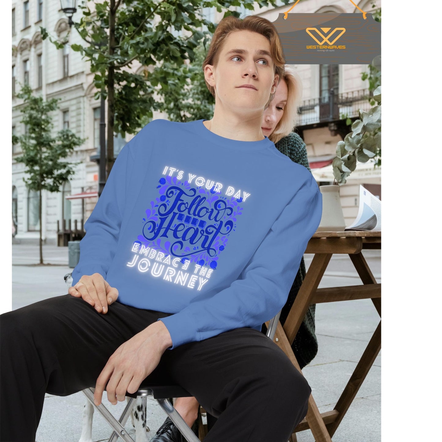 Unisex Garment-Dyed Sweatshirt_ N3+ Series UGDSS PT2WW002_ Limited Edition by WesternWaves_