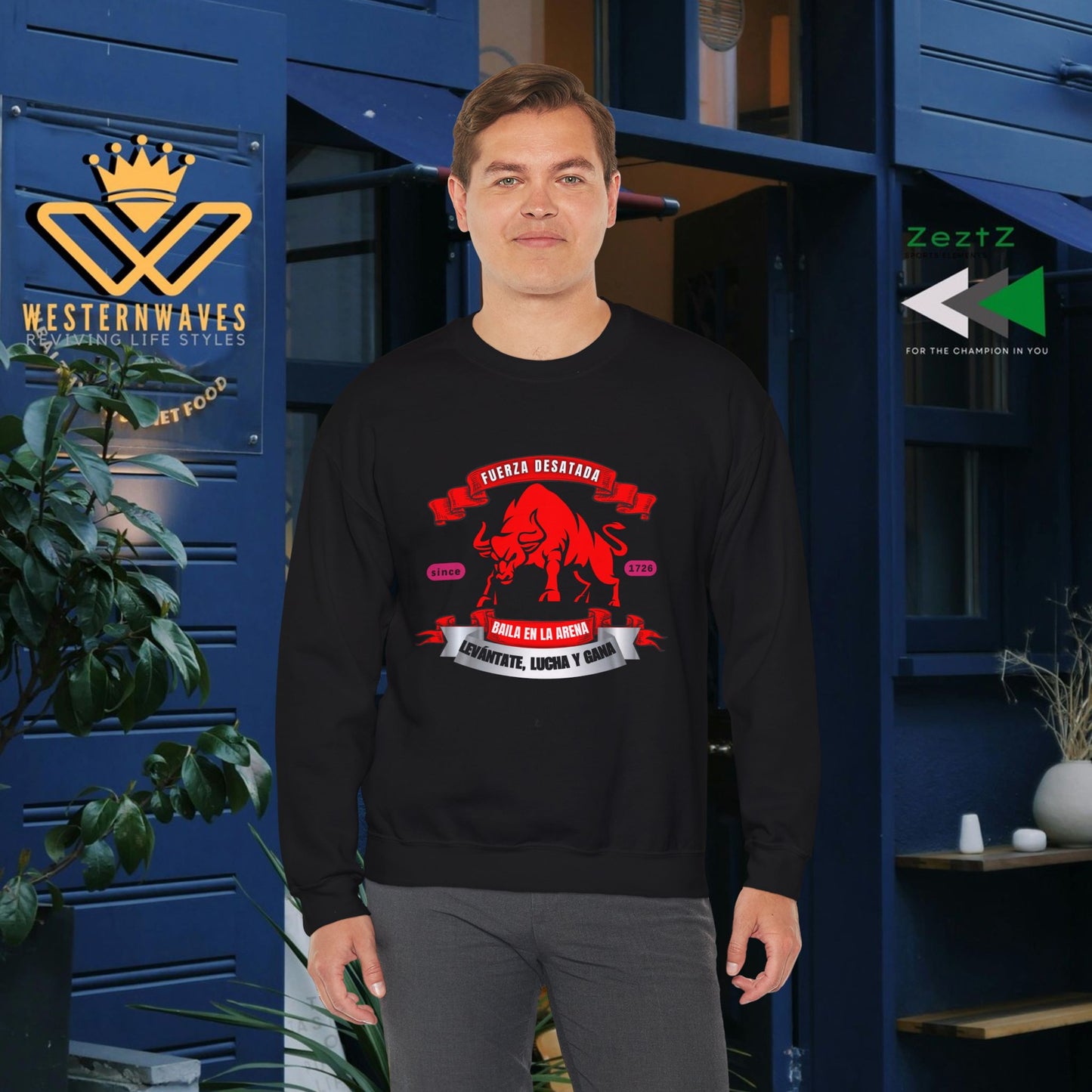 Unisex Heavy Blend™ Crewneck Sweatshirt_ N3+ Series UHBCSS PT2WW038_ Limited Edition Pure Luxury By WesternWaves: