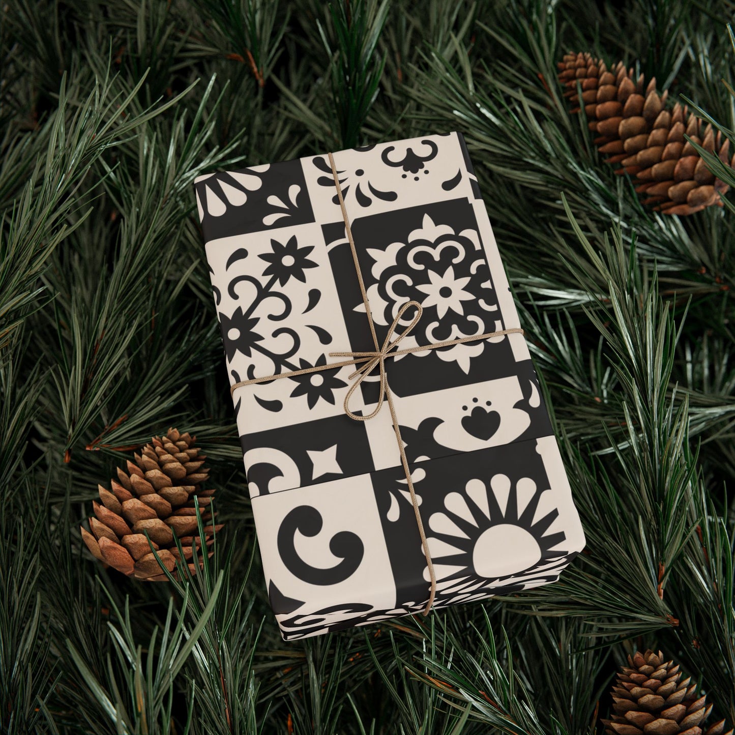 Wrapping Papers - Elegant Black Pattern - Perfect for Gift Giving and Special Occasions_ N6+ Series WPEPG PT2WW003_ Limited Edition by WesternWaves:
