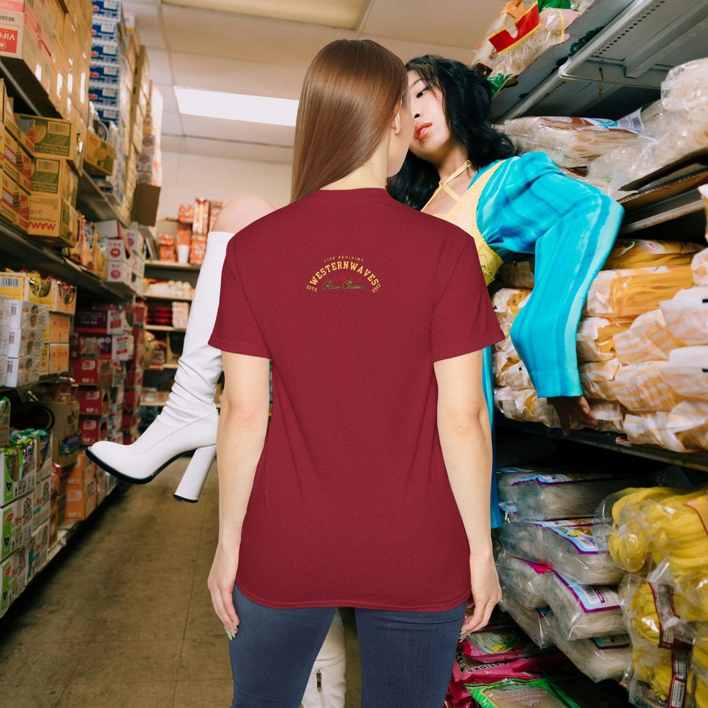Unisex Ultra Cotton Tee_ Classic Comfort Unleashed_ N2+ Series USUCTEE PT2WW005_ Limited Edition Maximum Comfort & Style by WesternWaves: