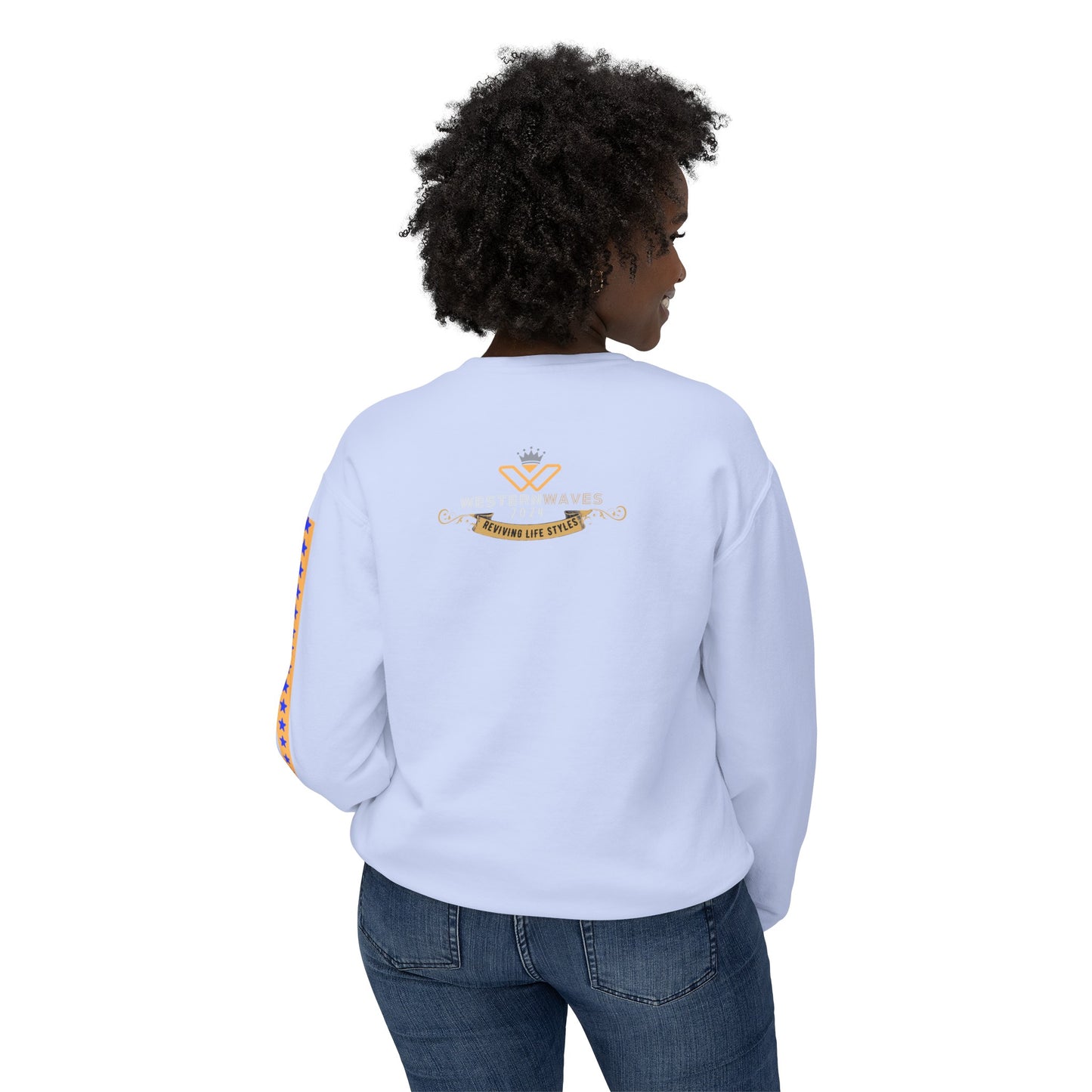 Unisex Lightweight Crewneck Sweatshirt_ N2+ Series ULWCSS PT2WW003_ Limited Edition Unparalleled Quality by WesternWaves: