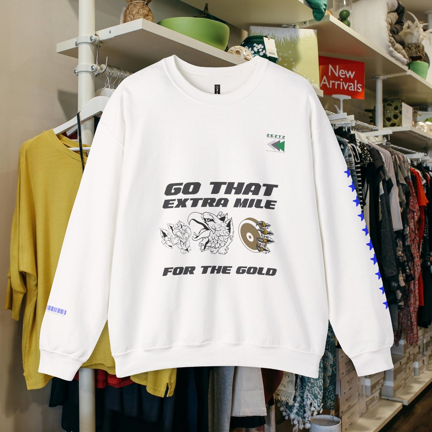 Unisex Heavy Blend™ Crewneck Sweatshirt_ N2 Sports Series UHBCSS PT2WW005_ Limited Edition ‘Zeztz’ Brand Sports Elements by WesternWaves: