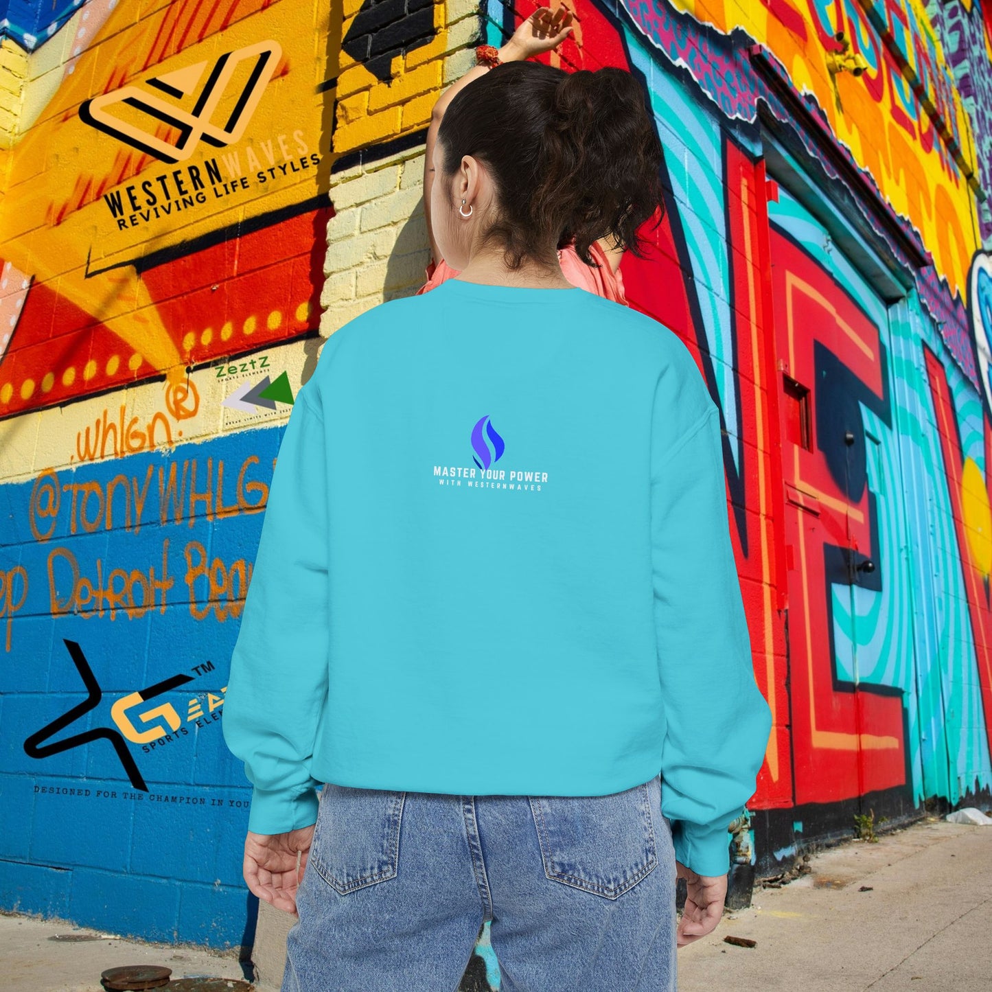 Unisex Garment-Dyed Sweatshirt_ N3+ Series UGDSS PT2WW001_ Limited Edition Luxurious Comfort by WesternWawes: