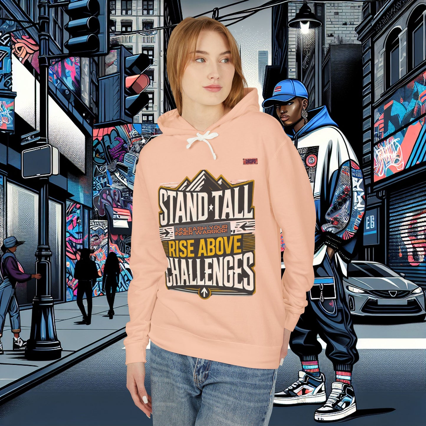 Unisex Lightweight Hooded Sweatshirt_ Series N8+ USMH PT2WW001_ UWDP003A_ Limited Edition Inner Warrior Apparel by WesternWaves: