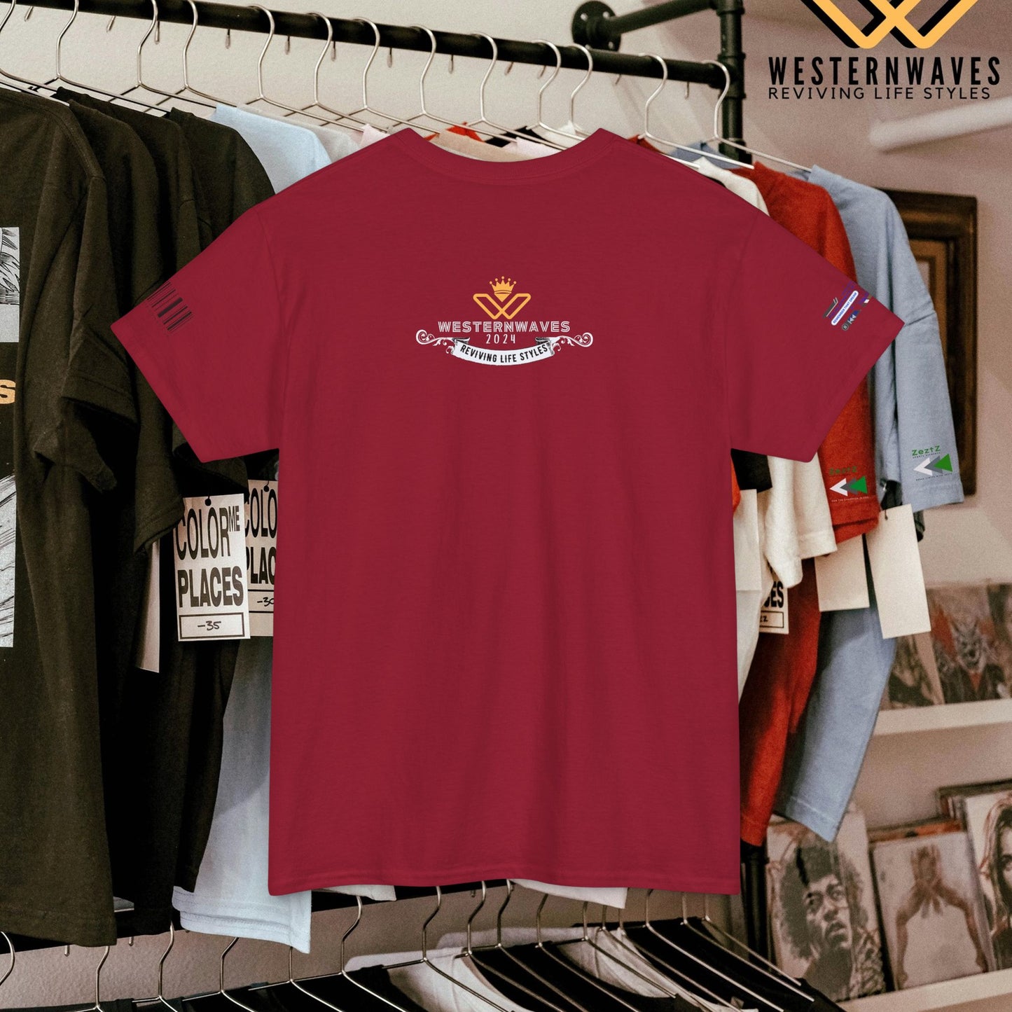 Unisex Heavy Cotton Tee_ Crafted from premium 100% cotton_ N3+ Series UHCT PT2WW013_ Limited Edition Maximum Comfort by WesternWaves:
