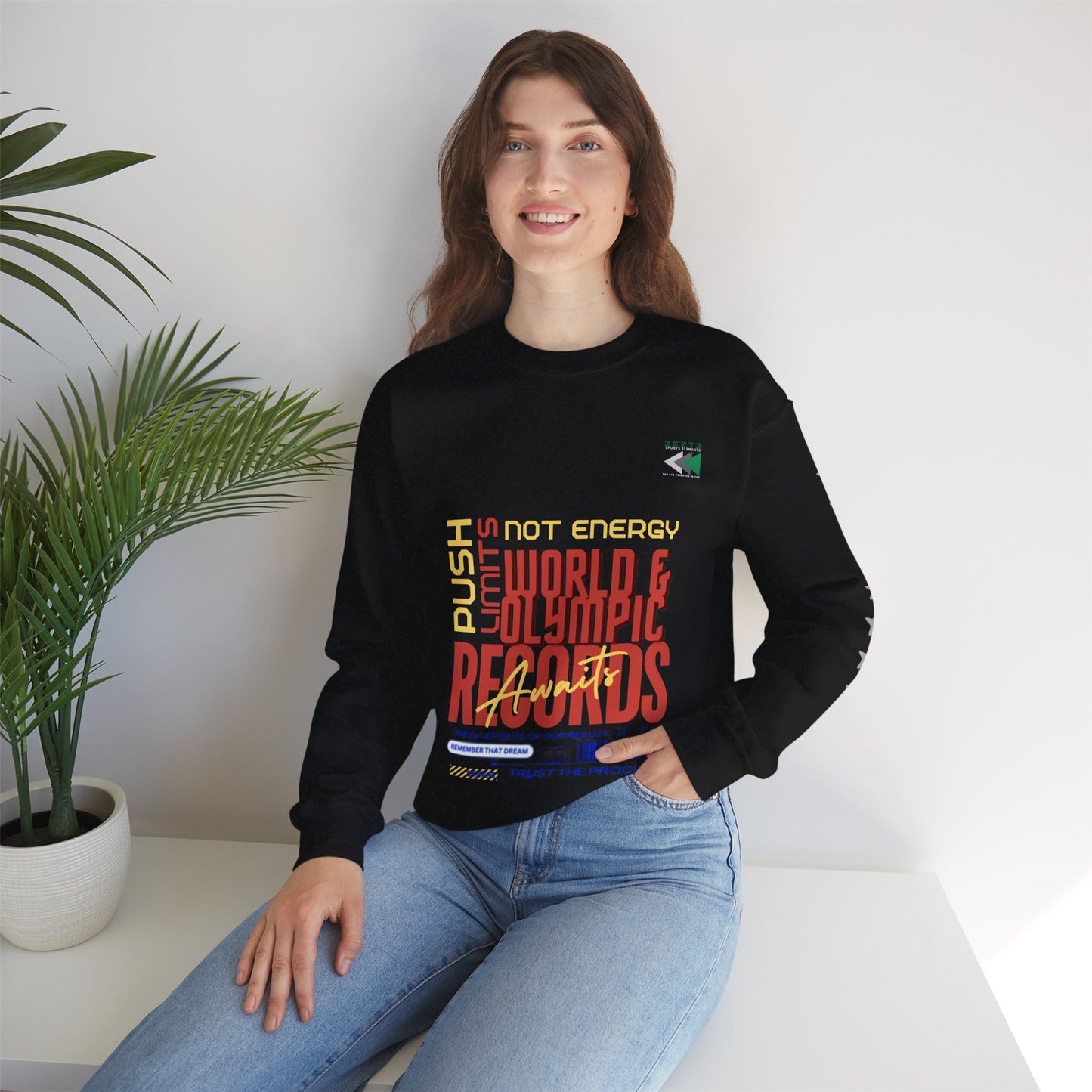 Unisex Heavy Blend™ Crewneck Sweatshirt_ N2 Sports Series UHBCSS PT2WW006_ Limited Edition ‘Zeztz’ Brand Sports Elements by WesternWaves: