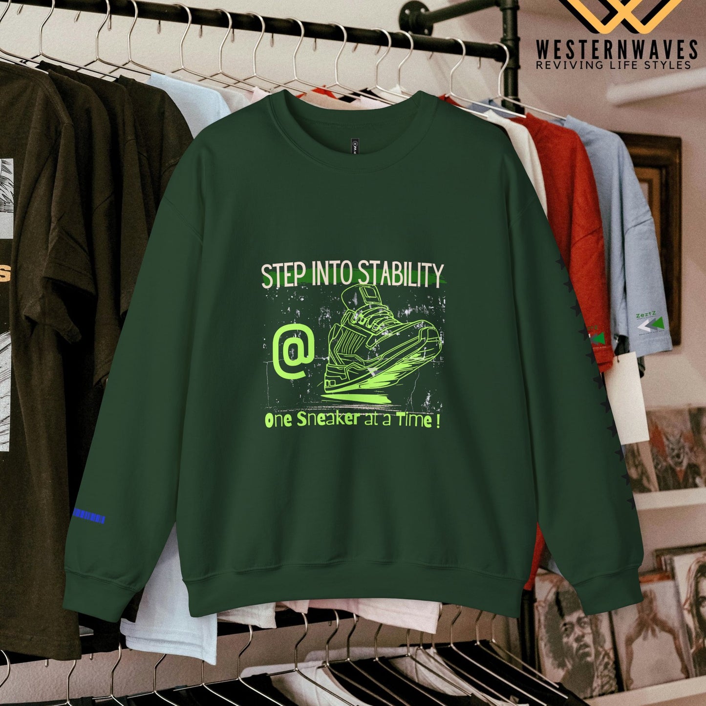 Unisex Heavy Blend™ Crewneck Sweatshirt_ N3+ Series UHBCSS PT2WW032_ Limited Edition Pure Luxury By WesternWaves: