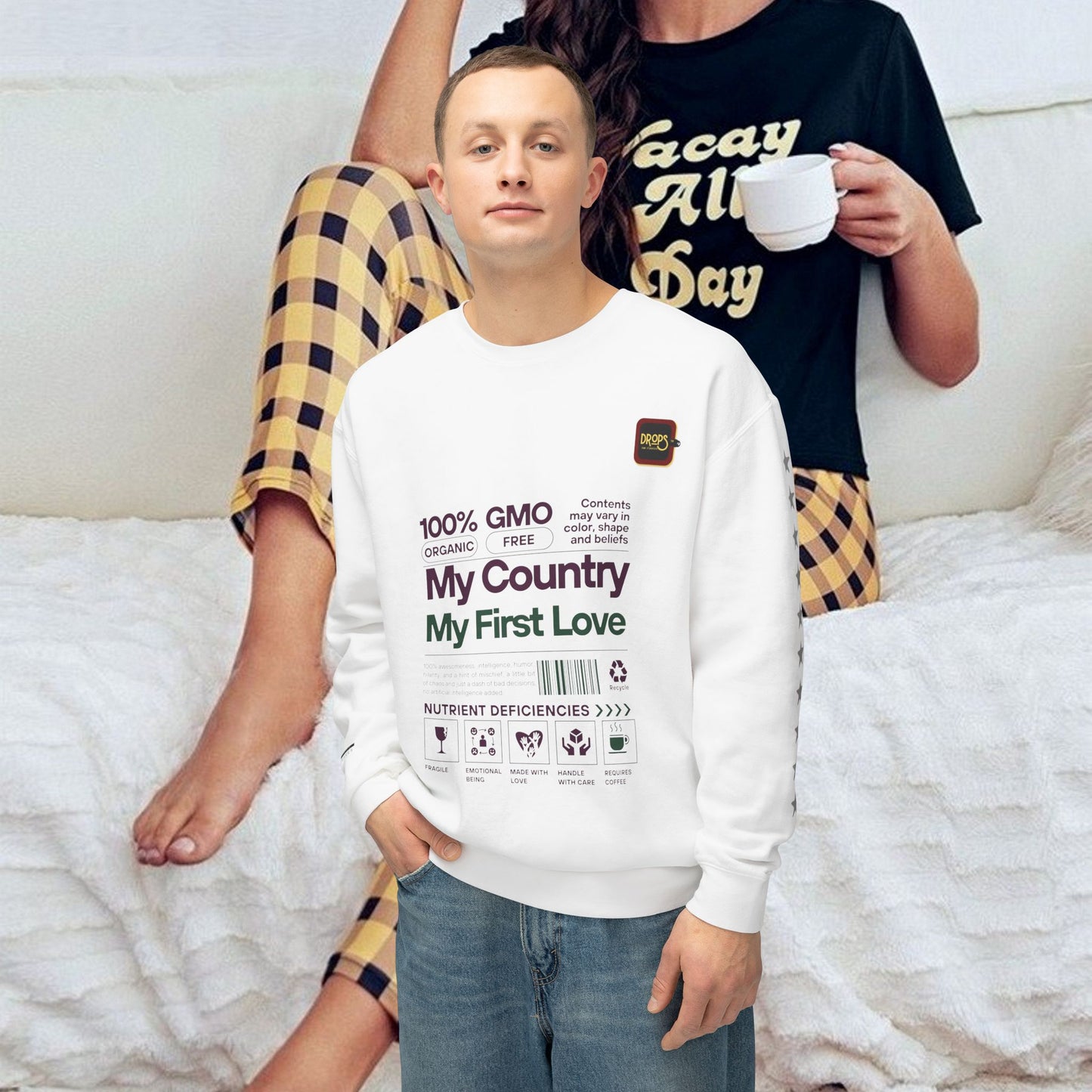 Unisex Lightweight Sweatshirt_ N7+ Series USLWSS PT2WW001_ Limited Edition by WesternWaves: