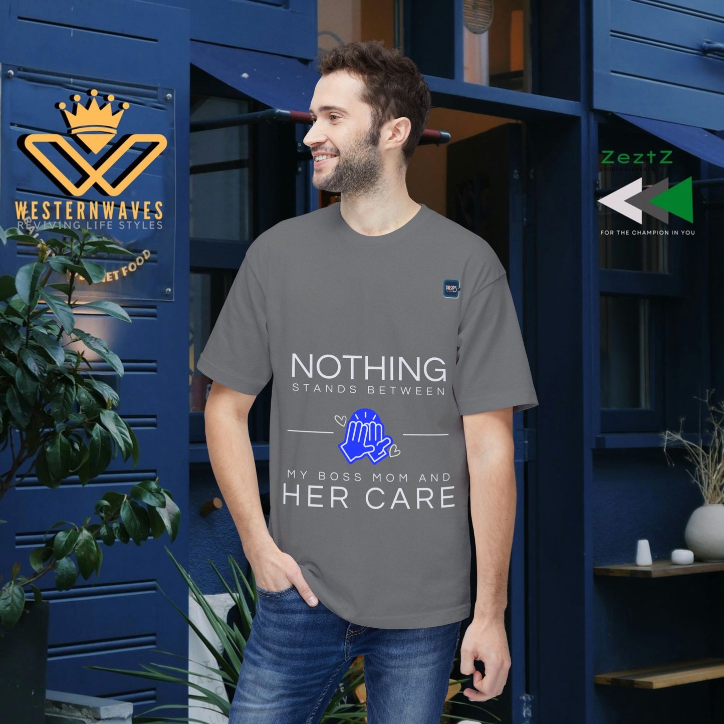 Unisex Midweight T-shirt, Made in USA_ N+ Series UMTS PT2WW007_ Limited Edition Design by WesternWaves: