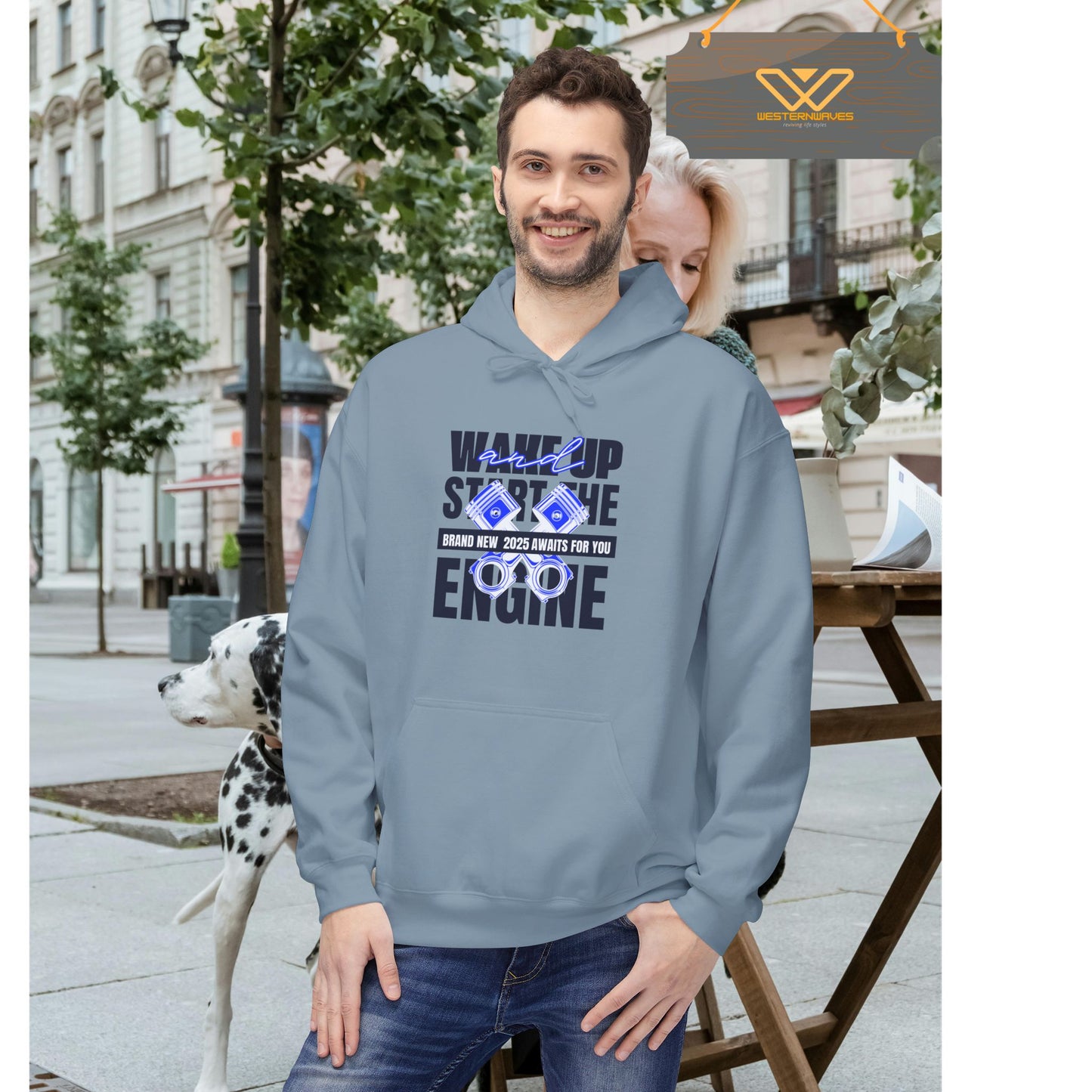 Unisex Midweight Softstyle Fleece Hoodie_ N3+ Series USMWSSFH PT2WW010_ Limited Edition Luxuriously Soft 100% Cotton Face by WesternWaves: