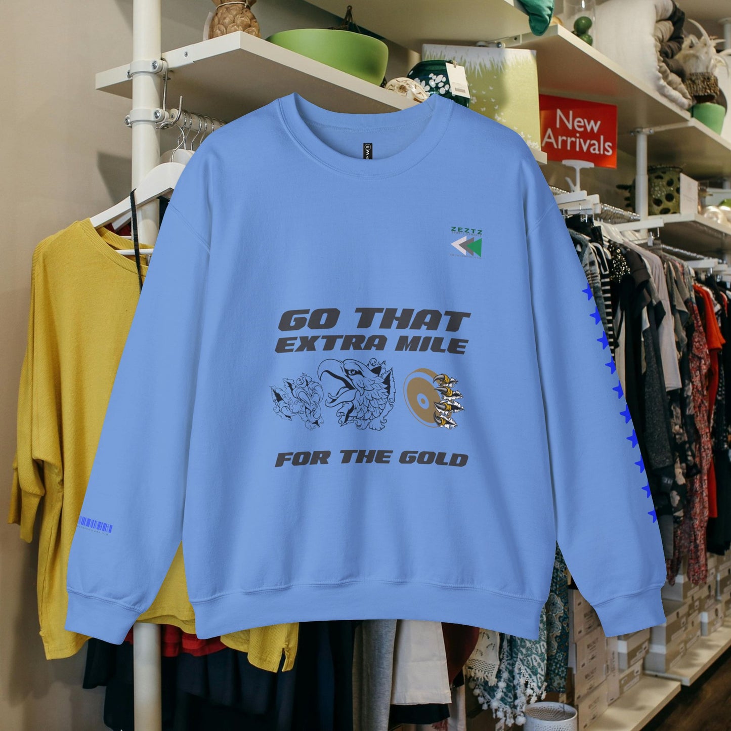 Unisex Heavy Blend™ Crewneck Sweatshirt_ N2 Sports Series UHBCSS PT2WW005_ Limited Edition ‘Zeztz’ Brand Sports Elements by WesternWaves: