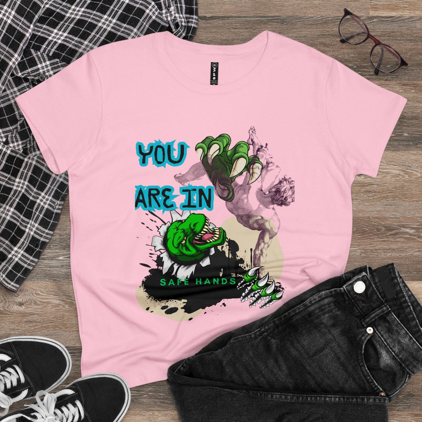 Women's Midweight Cotton Tee_ Essential Comfort_ N2+ Series SSTS PT2WW004_ Limited Edition Perfect Blend of Comfort by WesternWaves: