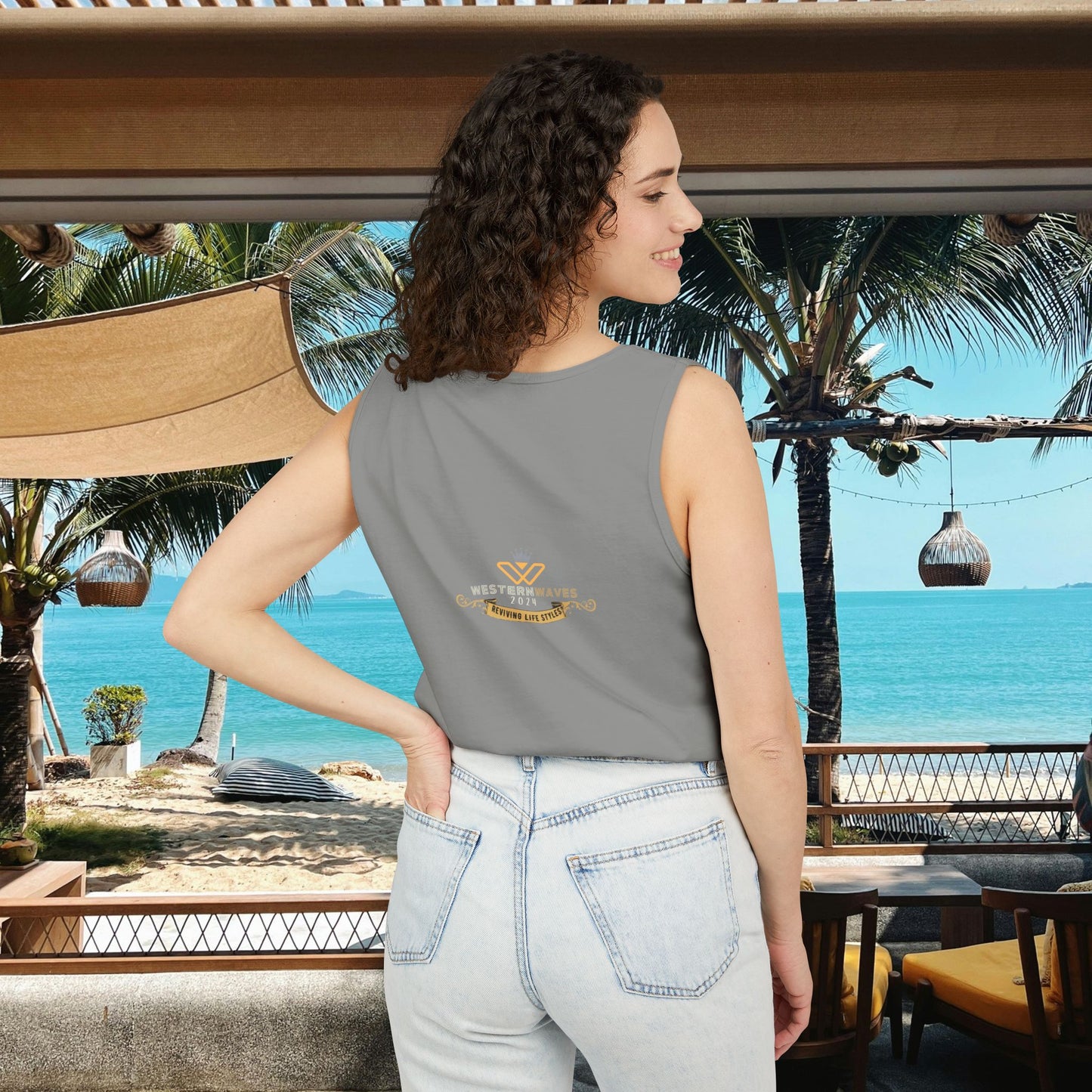 Unisex Garment-Dyed Tank Top_ N2+ Series USGDTT PT2WW012_ Limited Edition Comfort & Style by WesternWaves: