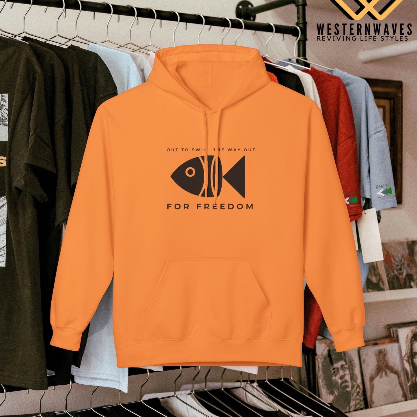 Unisex Midweight Softstyle Fleece Hoodie_ N3+ Series USMWXXFH PI2WW001_ Limited Edition by WesternWaves: