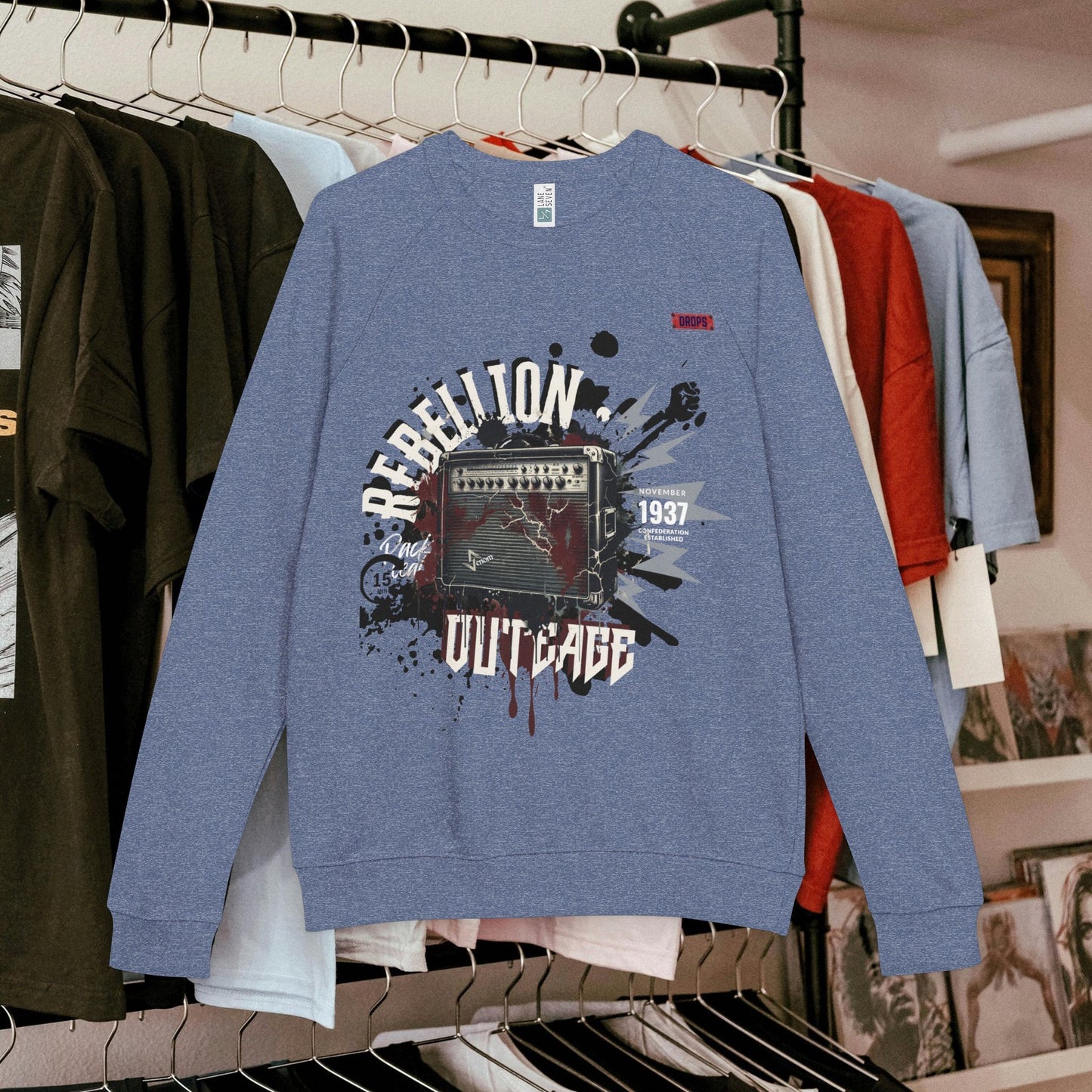 Rebellion Graphic Crewneck Sweatshirt_ 02 Sep 2025_ Unisex Fashion, Casual Wear, Music Lover Gift, Vintage Style Apparel, Streetwear Style