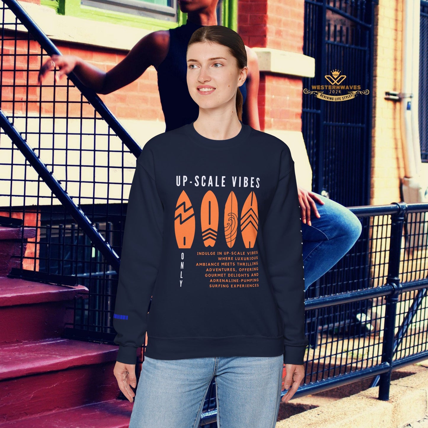 Unisex Heavy Blend™ Crewneck Sweatshirt_ N3+ Series UHBCSS PT2WW009_ Limited Edition Pure Luxury by WesternWaves: