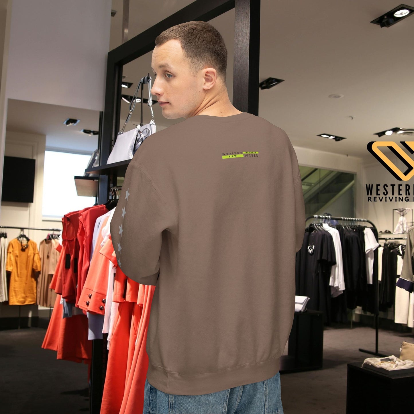 Unisex Lightweight Crewneck Sweatshirt_ N3+ Series ULWCSS PT2WW012_ Limited Edition Unparalleled Quality by WesternWaves: