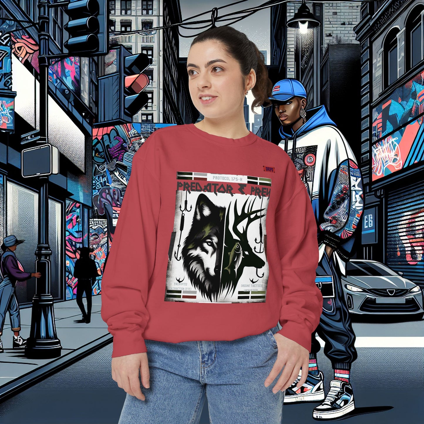 Predator & Prey Sweatshirt_ 03 Sep 2025_ Cozy Unisex Pullover, Nature Lover Apparel, Gifts for Wildlife Enthusiasts, Fall Fashion Layer