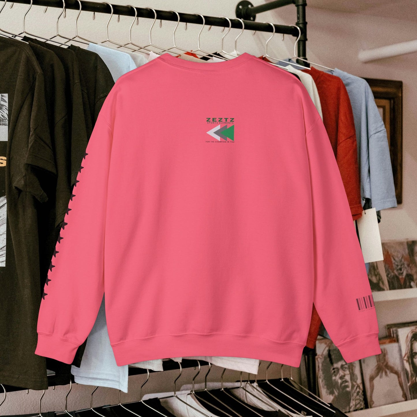 Unisex Heavy Blend™ Crewneck Sweatshirt_ N2 Sports Series UHBCSS PT2WW010_ Limited Edition ‘Zeztz’ Brand Sports Elements by WesternWaves: