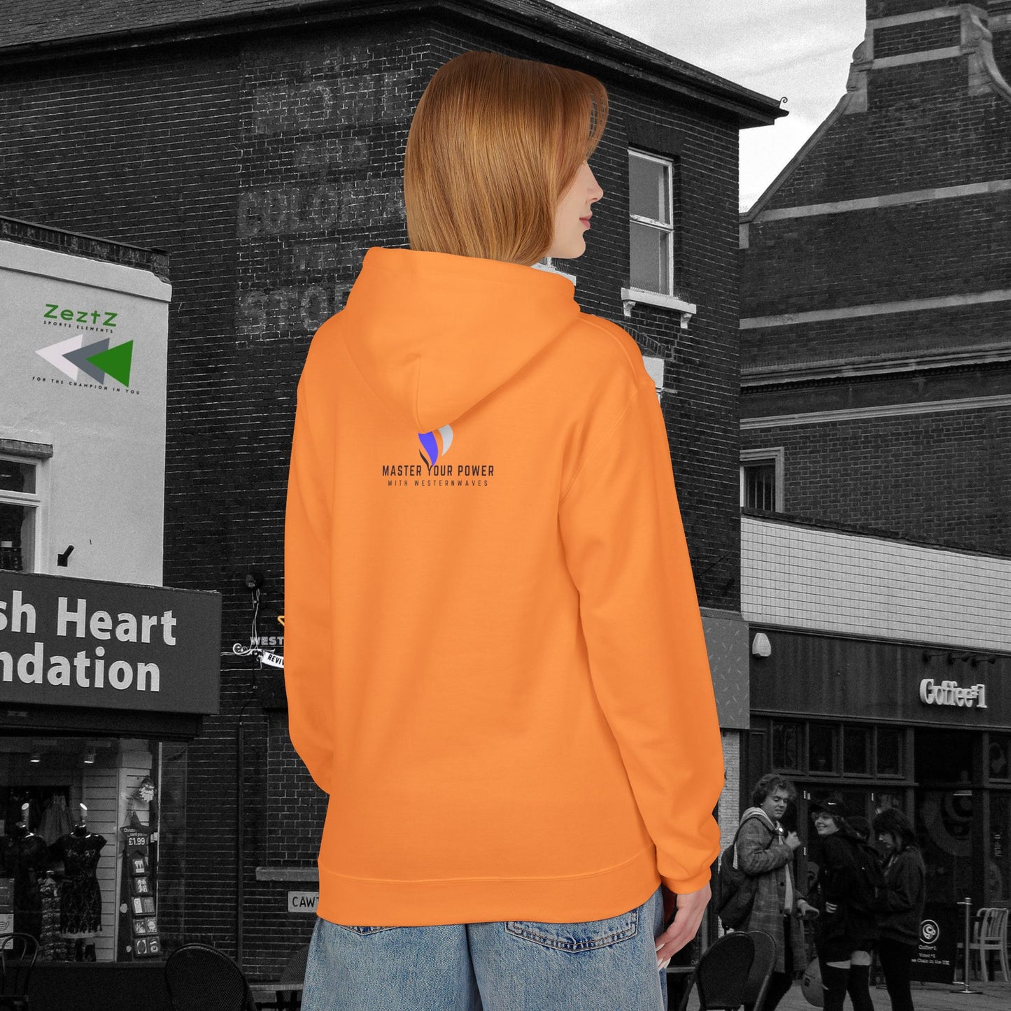 Unisex Midweight Softstyle Fleece Hoodie_ N3+ Series USMWSSFH PT2WW003_ Limited Edition Luxuriously Soft 100% Cotton Face by WesternWaves: