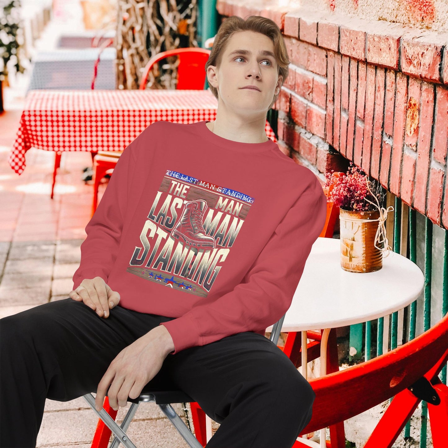 Unisex Garment-Dyed Sweatshirt _ N3+ Series GDSS PT2WW001_ Limited Edition of Both Fashion & Comfortby WesternWaves: