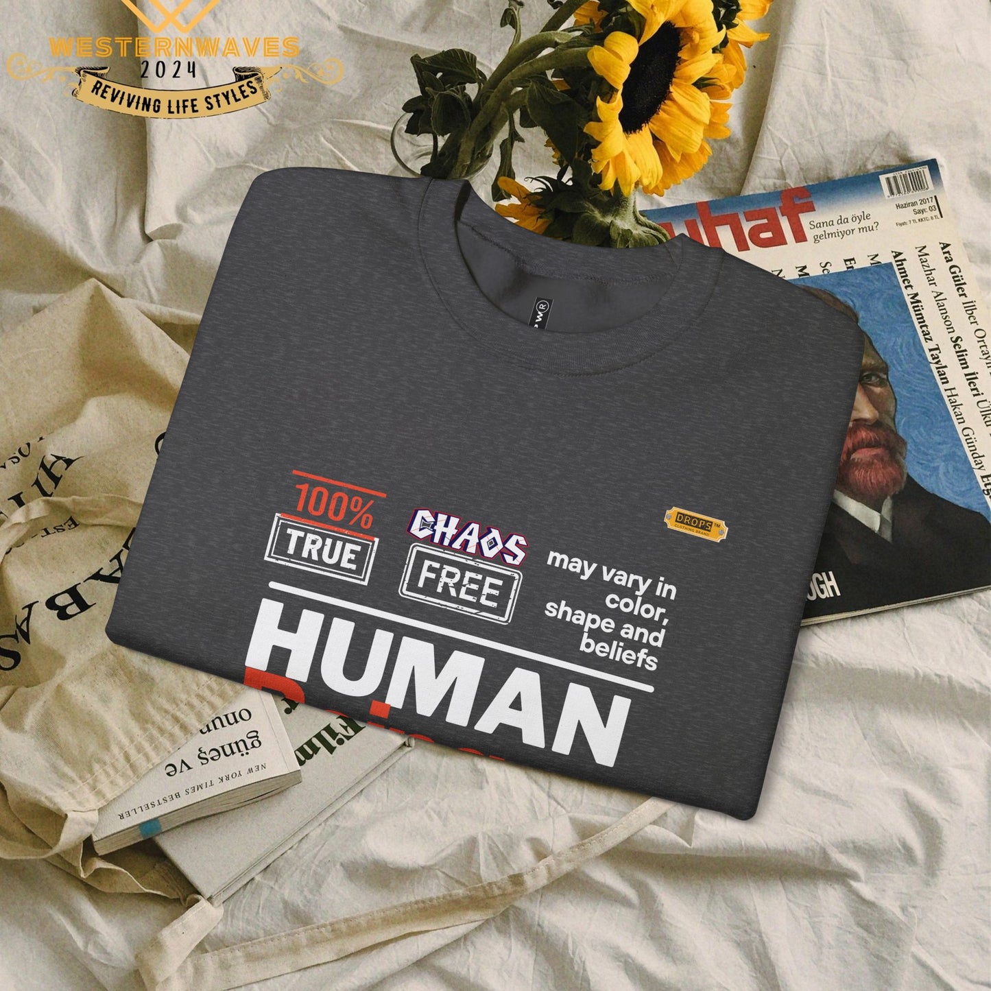 Unisex Heavy Blend™ Crewneck Sweatshirt_ N2 Series UHBCSS PT2WW019_ Limited Edition Pure Luxury By WesternWaves: