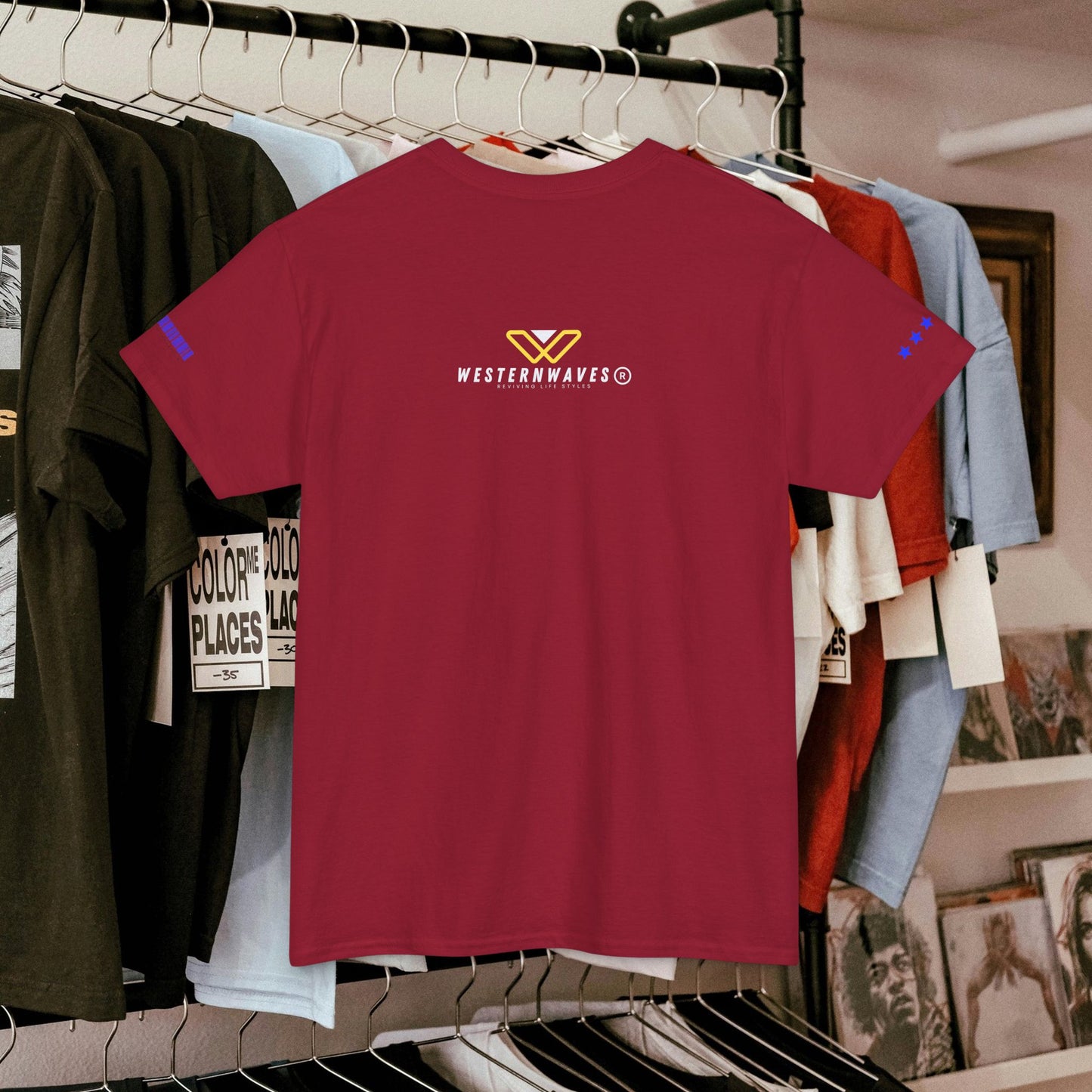 Unisex Heavy Cotton Tee_ Crafted from premium 100% cotton_ N2+ Series UHCT PT2WW009_ Limited Edition Maximum Comfort by WesternWaves: