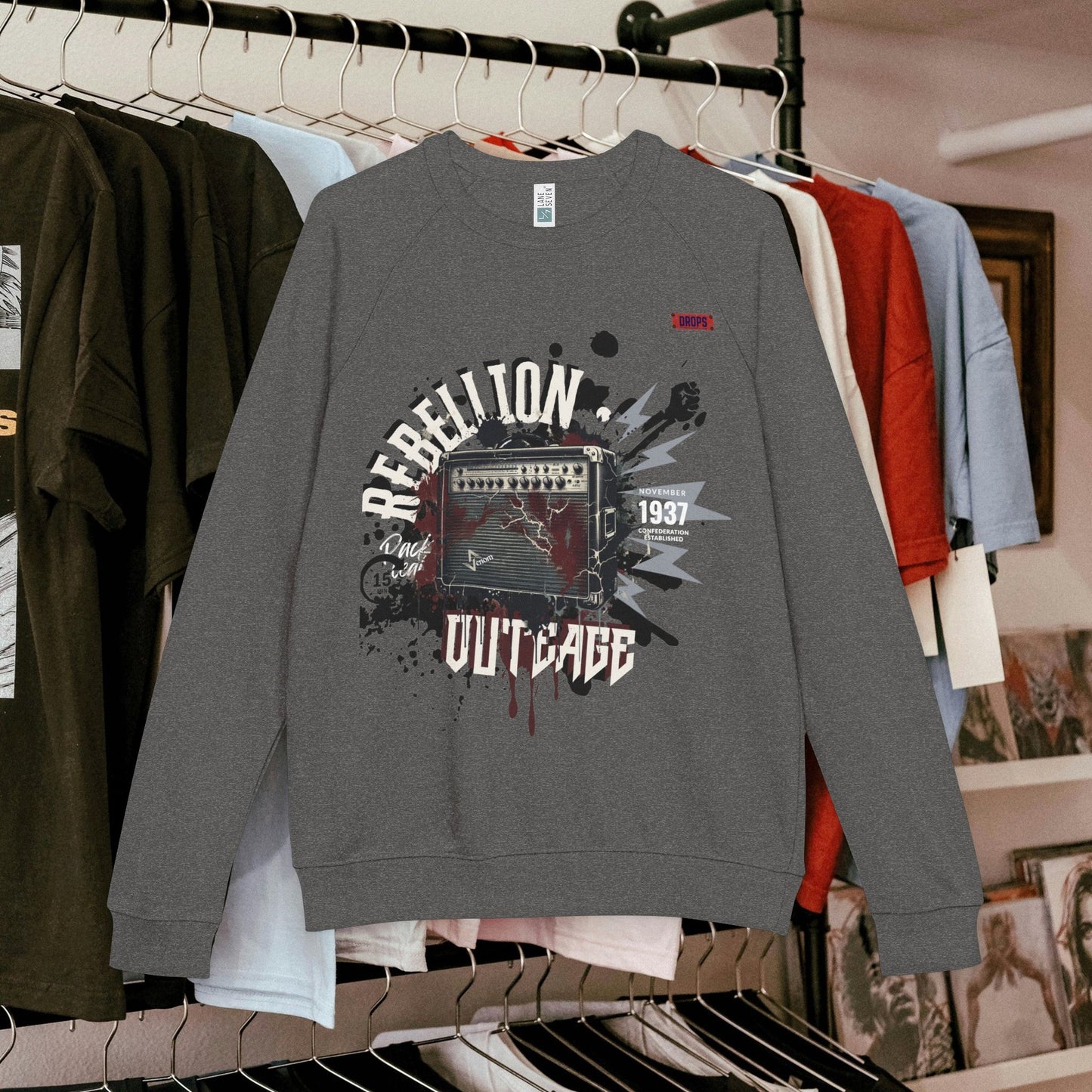 Rebellion Graphic Crewneck Sweatshirt_ 02 Sep 2025_ Unisex Fashion, Casual Wear, Music Lover Gift, Vintage Style Apparel, Streetwear Style