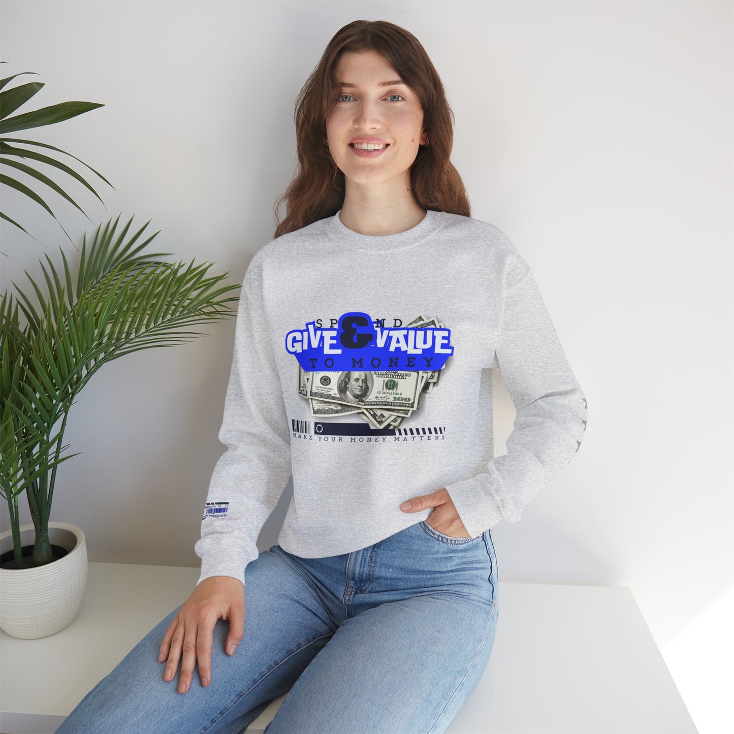 Unisex Heavy Blend™ Crewneck Sweatshirt_ N3+ Series UHBCSS PT2WW036_ Limited Edition Pure Luxury By WesternWaves: