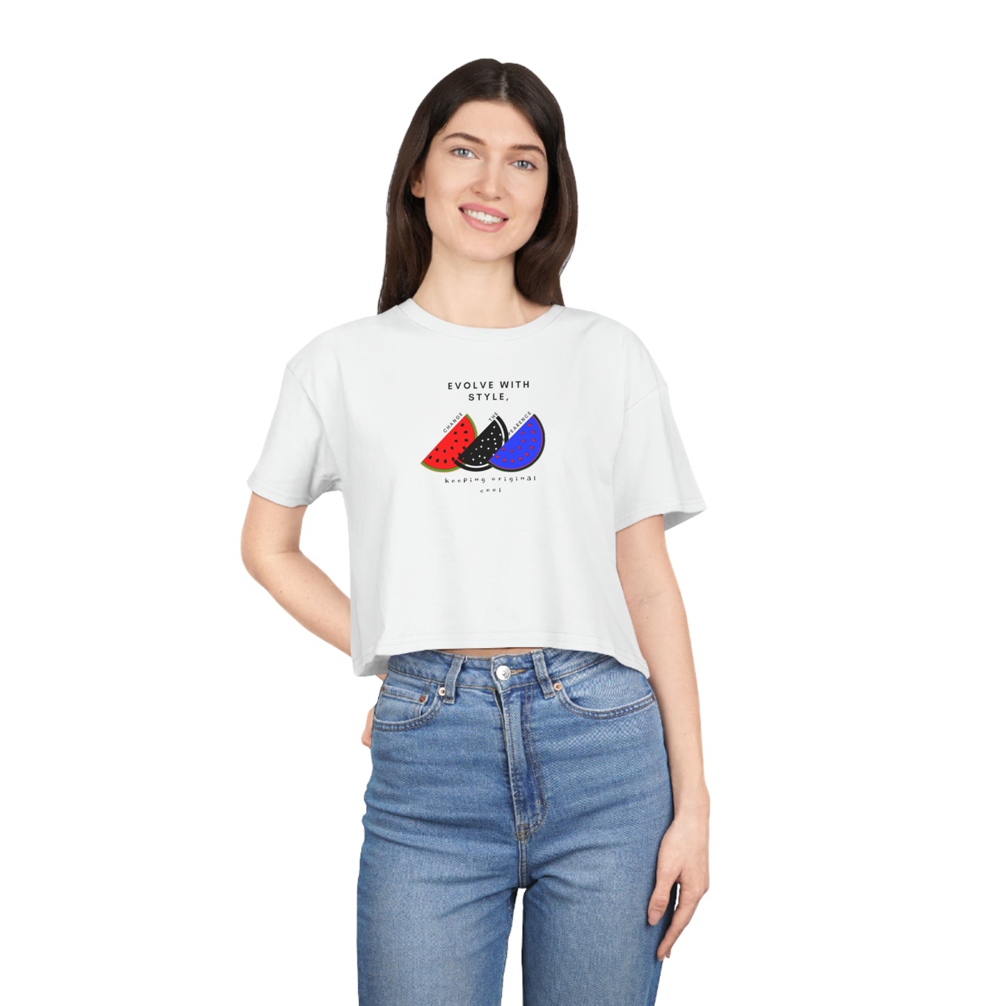 Women’s Cropped Tee_ N+ Series WCT PT2WW001_ WesternWaves Limited Edition by WesternWaves: