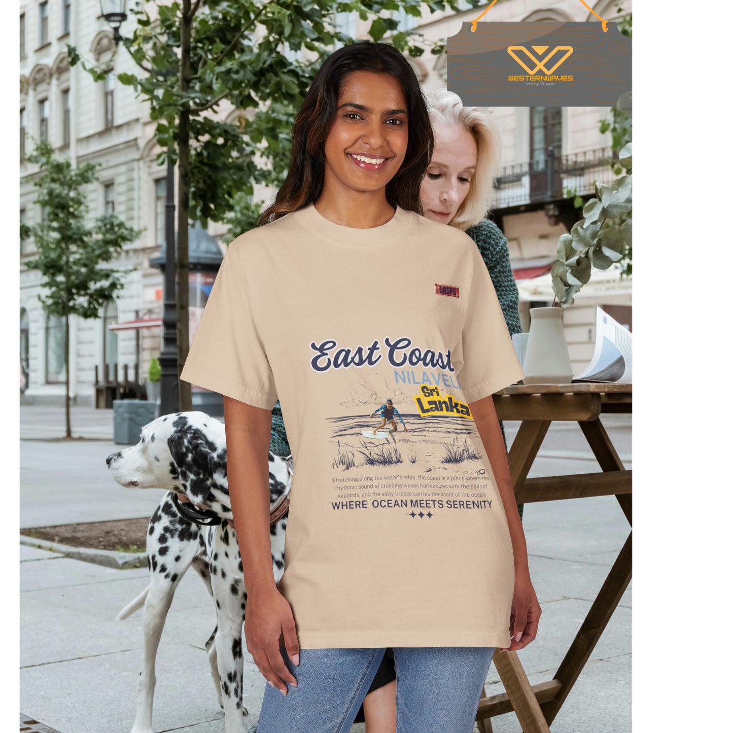 Unisex Garment-Dyed Drop-Shoulder T-Shirt_ N7* Series USGDDSTSHIRT PT2WW002_ Limited Edition Style & Comfort by WesternWaves: