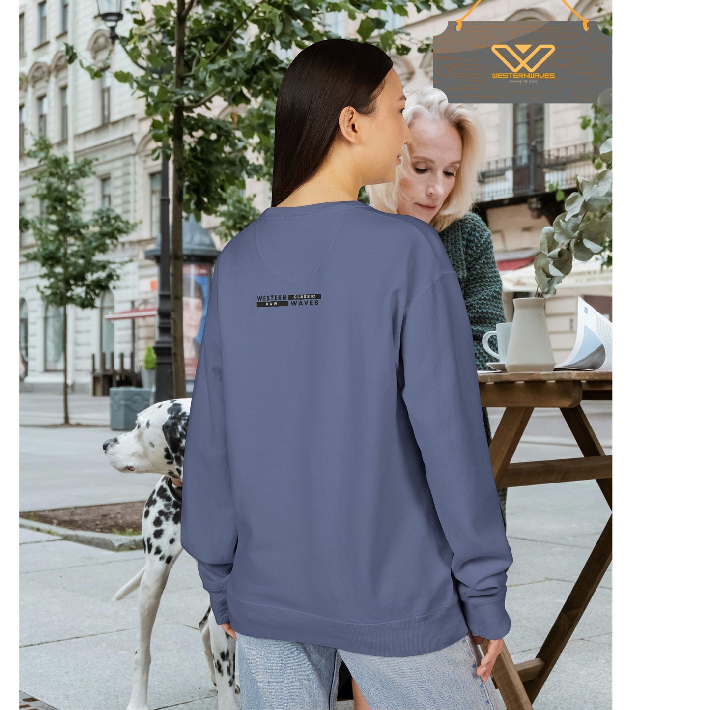 Unisex ComfortWash® Garment Dyed Crewneck Sweatshirt_ N7* Series USCGDCNSS PT2WW001_ Limited Edition Comfort & Retro Flair by WesternWaves: