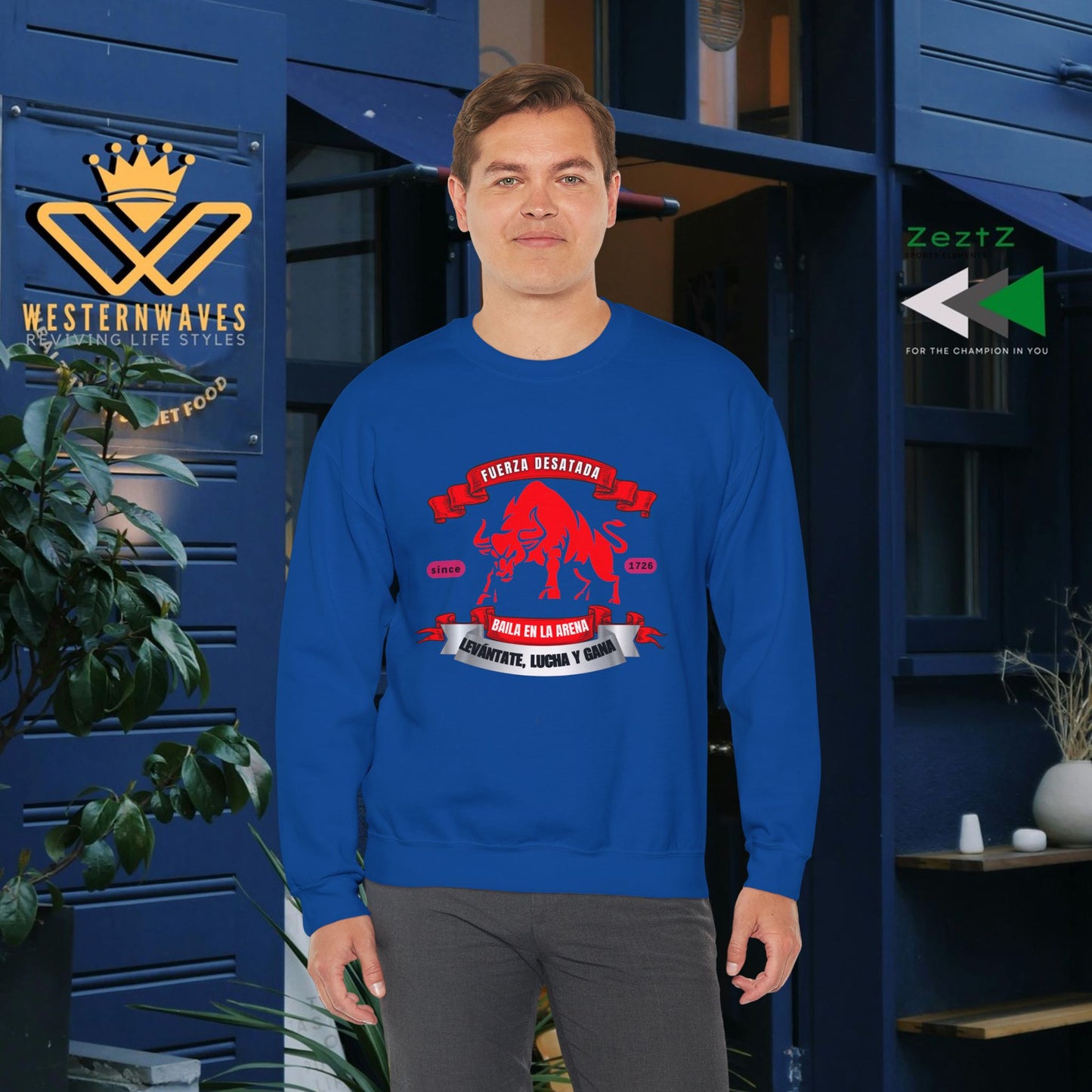 Unisex Heavy Blend™ Crewneck Sweatshirt_ N3+ Series UHBCSS PT2WW038_ Limited Edition Pure Luxury By WesternWaves: