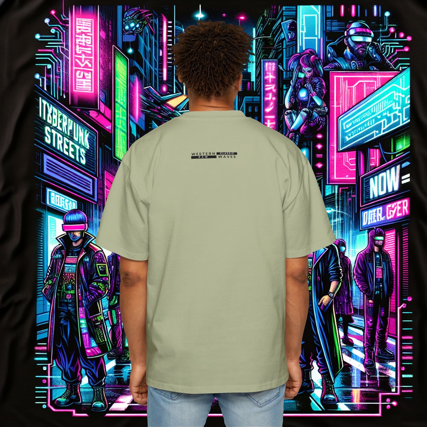 Men's Oversized Graphic Tee_ Series N8+ MENSOSGTEE PT2WW001_ Series SHD 008_ Limited Edition Unique Casual Wear by WesternWaves: