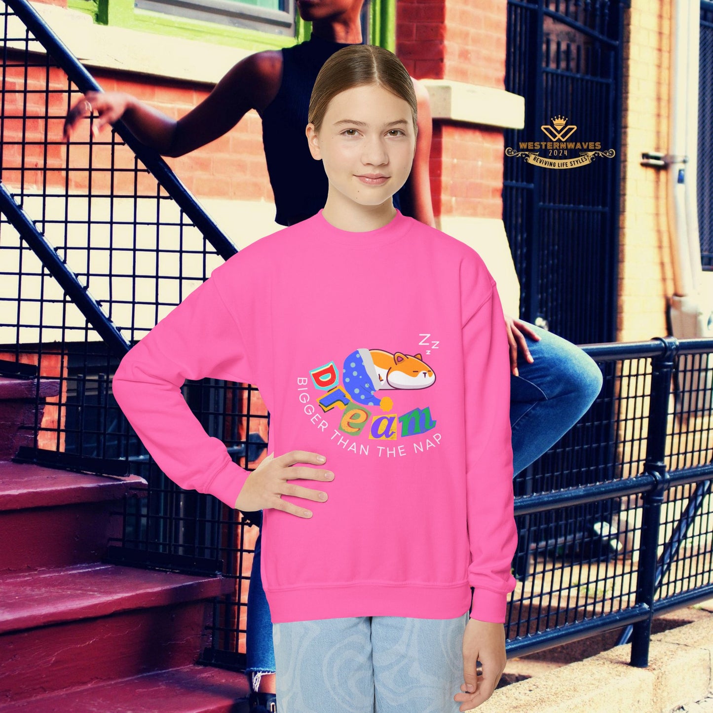 Youth Crewneck Sweatshirt_ N3+ Series YCNSS PT2WW001_ Limited Edition Perfect Companion for the School, Sports & Casual hangouts by WesternWaves:
