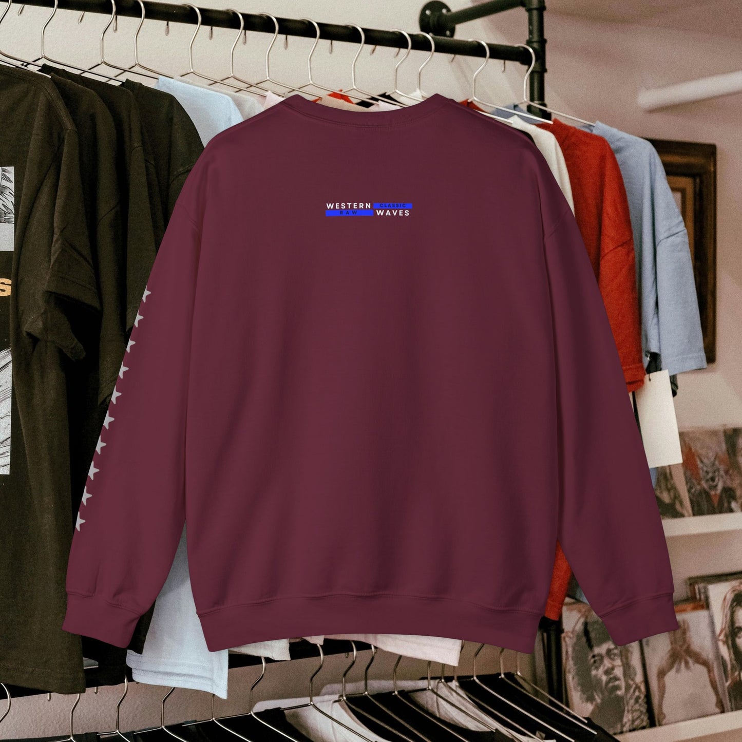 Unisex Heavy Blend™ Crewneck Sweatshirt_ N2 Series UHBCSS PT2WW005_ Limited Edition by WesternWaves: