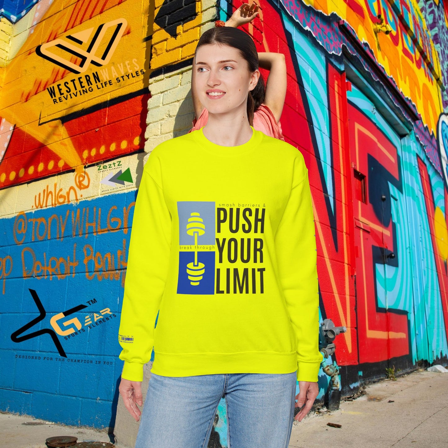Unisex Heavy Blend™ Crewneck Sweatshirt_ N+ Series UHBCSS PT2WW027_ Limited Edition by WesternWaves: