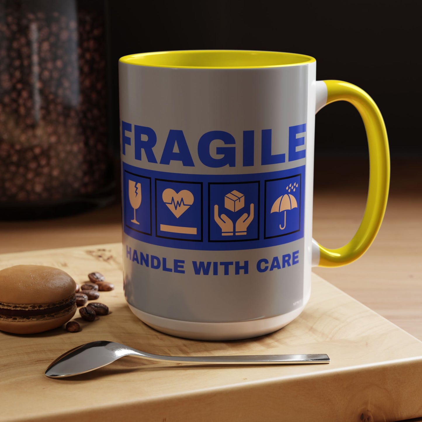Accent Coffee Mug 11, 15oz_ N2+ Series ACM11OZ PT2WW006_ Vibrant Limited Edition Design by WesternWawes: