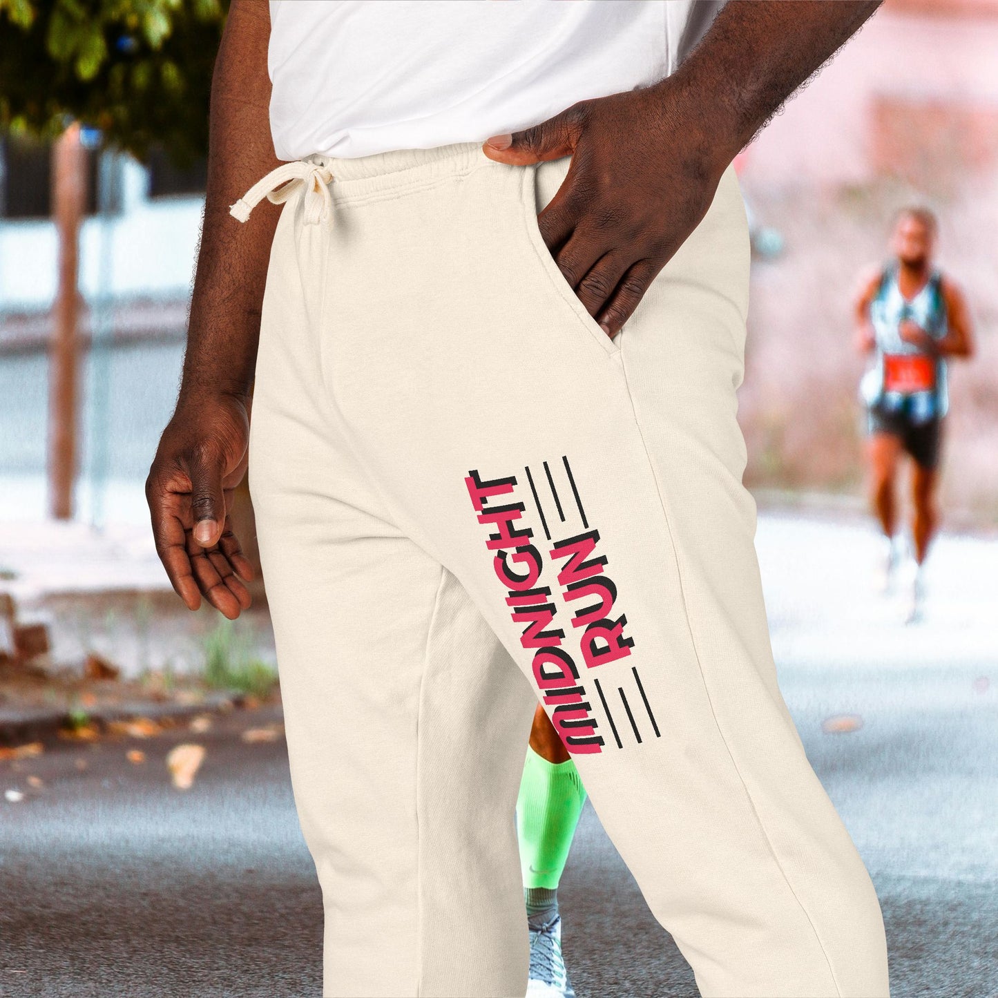Unisex Fleece Sweatpants with Playful Design_ Series UWD 080_ Limited Edition Cozy Lounge Pants by WesternWaves: