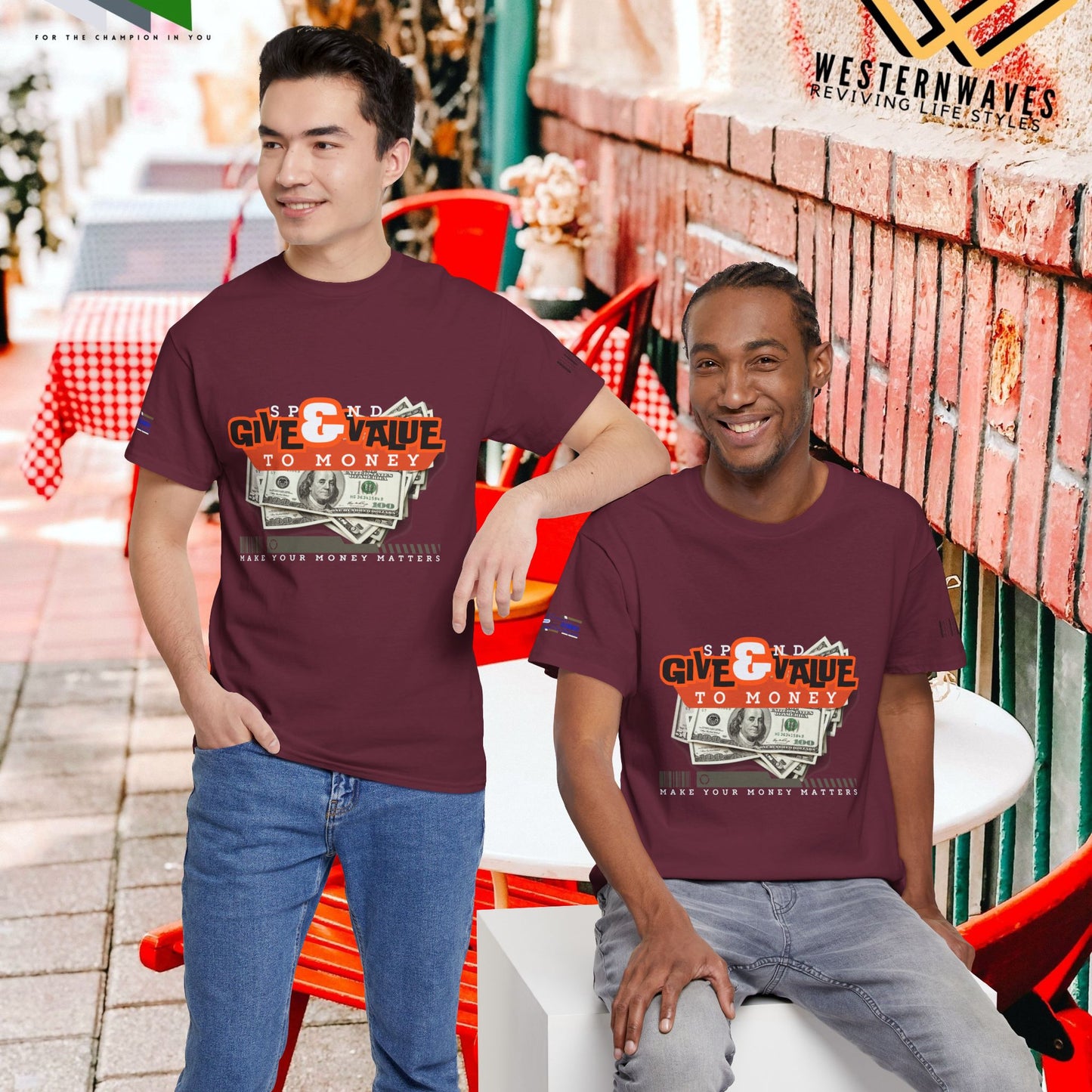 Unisex Heavy Cotton Tee_ Crafted from premium 100% cotton_ N3+ Series UHCT PT2WW013_ Limited Edition Maximum Comfort by WesternWaves:
