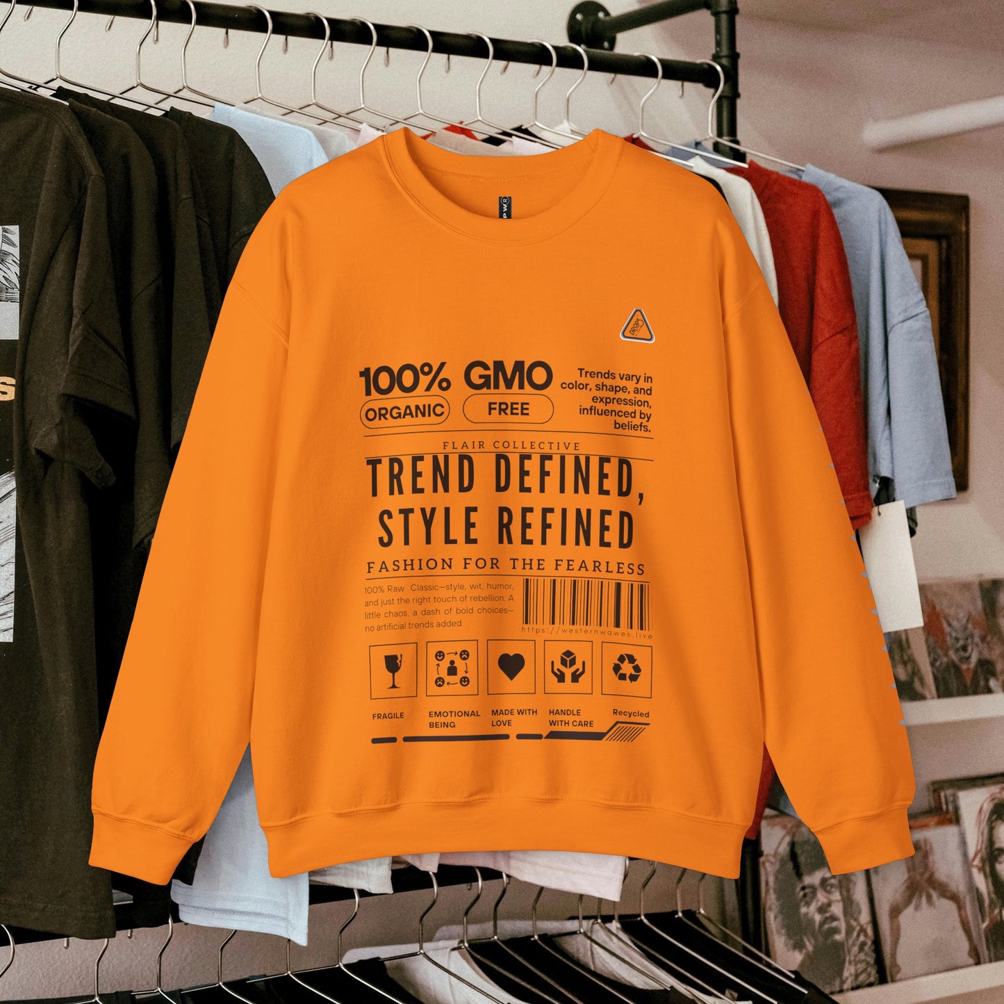 Unisex Heavy Blend™ Crewneck Sweatshirt_ N2 Series SPW UHBCSS PT2WW003_ Limited Edition 'DROPS' Brand Raw Classics by WesternWaves: