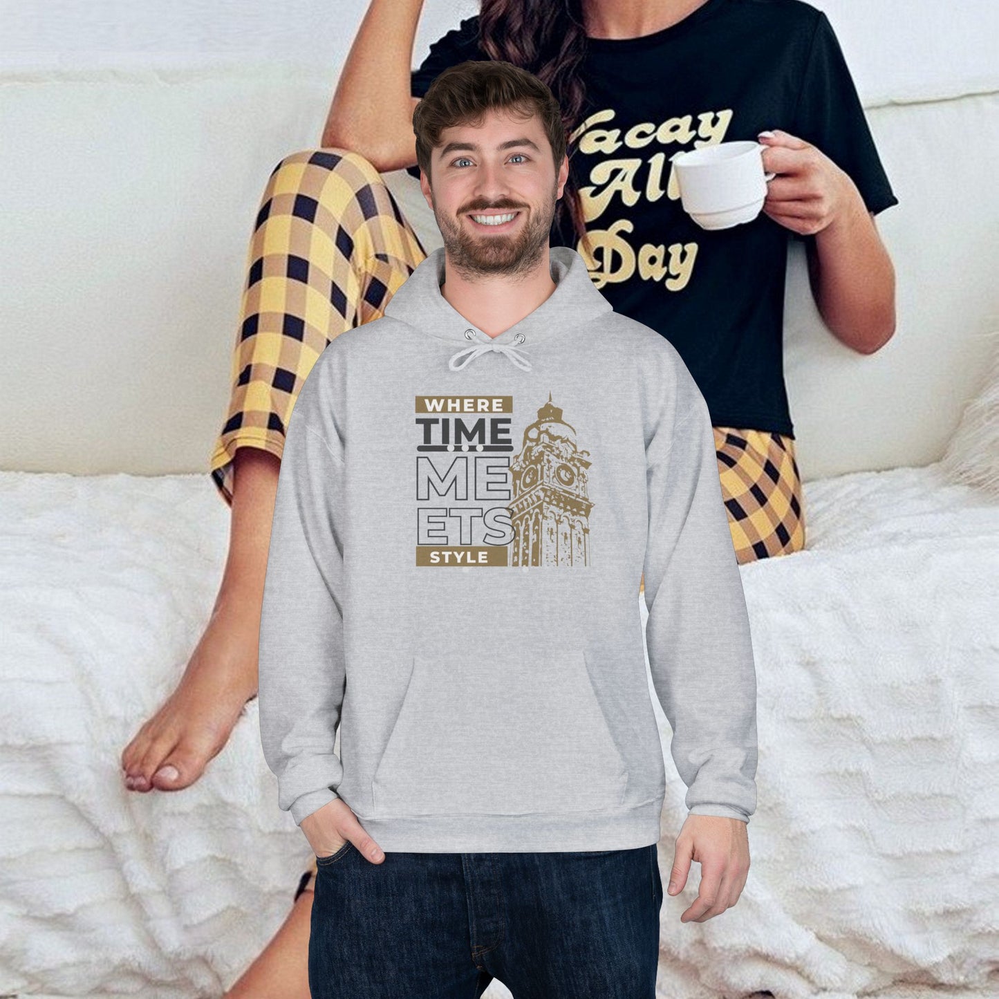 Unisex EcoSmart® Pullover Hoodie Sweatshirt_ N3+ Series USESPOHSS PT2WW001_ Limited Edition Perfect Blend of Comfort, Style, & Sustainability by WesternWaves:
