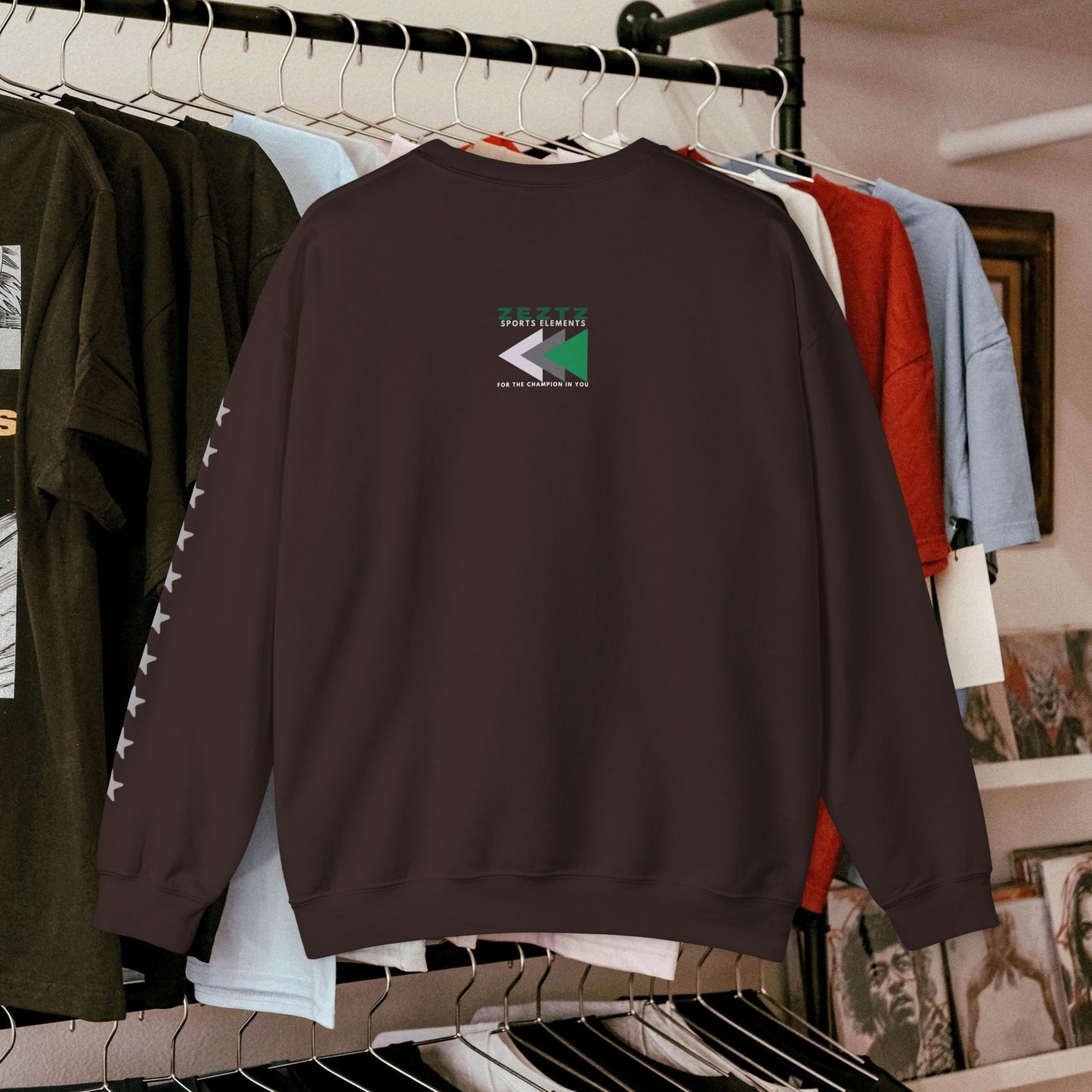 Unisex Heavy Blend™ Crewneck Sweatshirt_ N2 Sports Series UHBCSS PT2WW006_ Limited Edition ‘Zeztz’ Brand Sports Elements by WesternWaves: