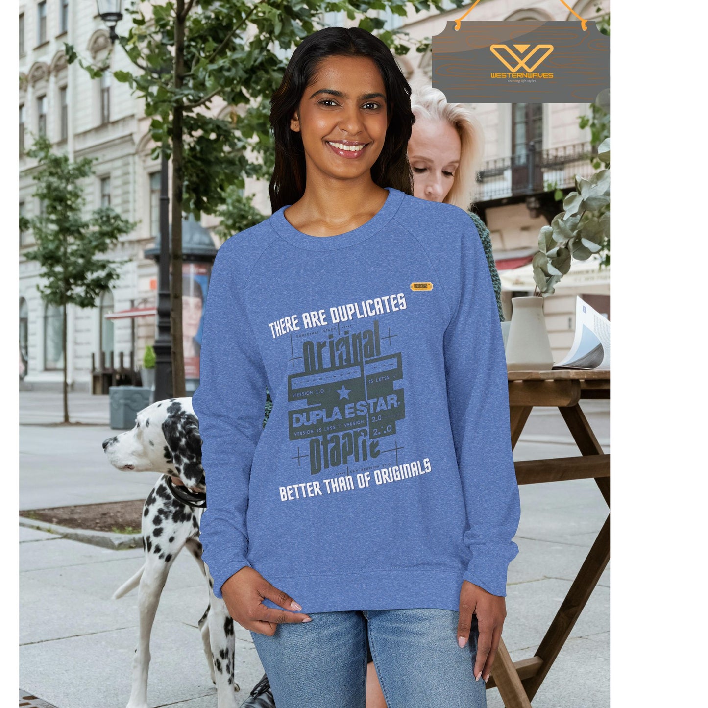 Unisex French Terry Raglan Crewneck_ 22 June 2025_ Limited Edition Casual Style by WesternWaves: